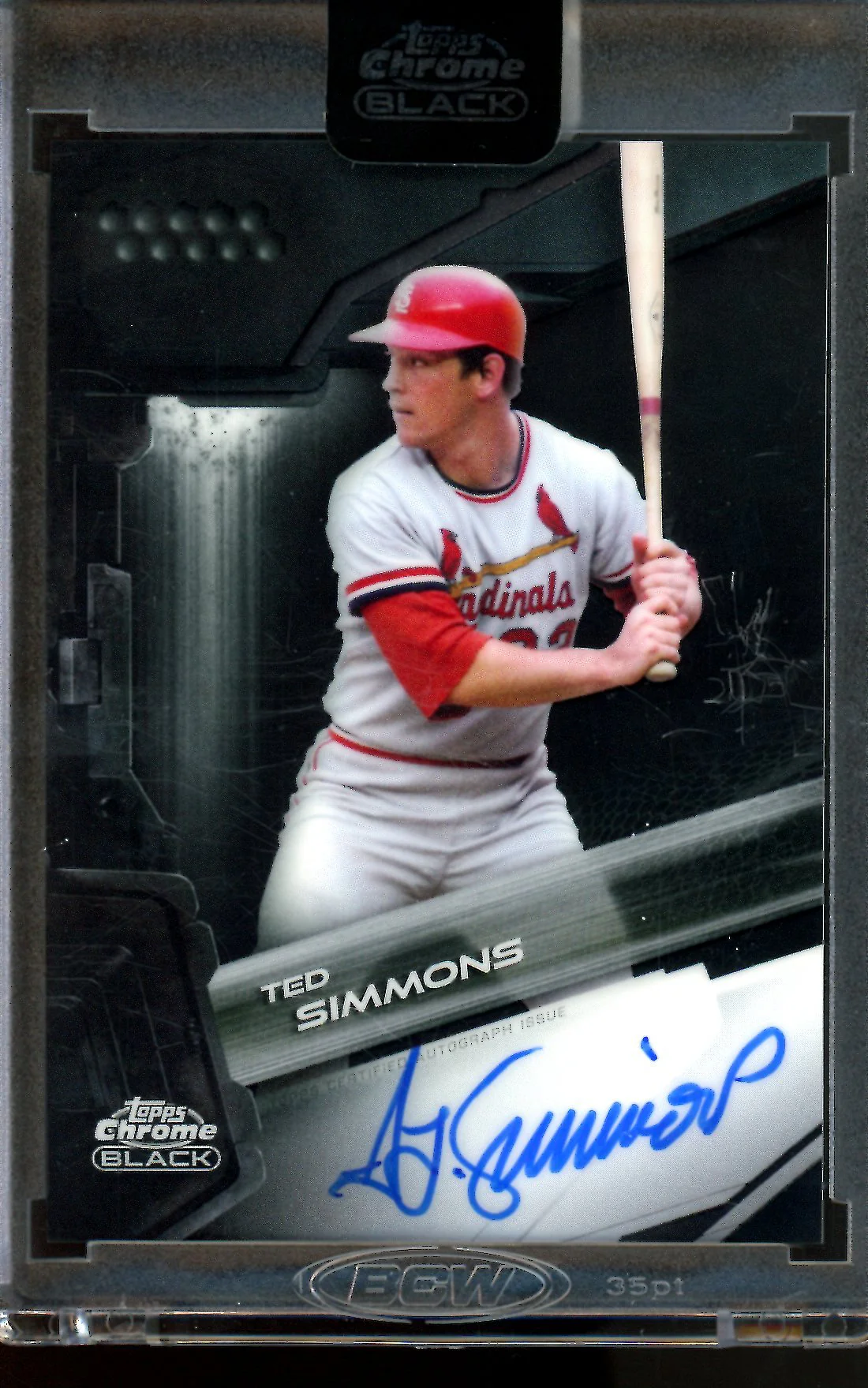 2026 Topps Black Ted Simmons Autograph Encased Cardinals