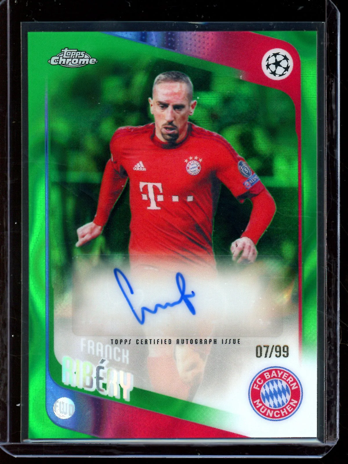2026 Topps Chrome Franck Ribery Green Lava Refractor Autograph /99 FC Bayern