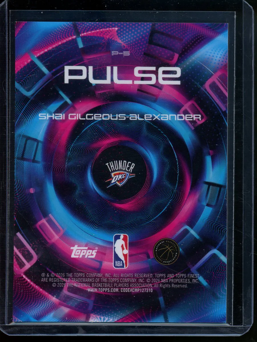 2026 Topps Finest Shai Gilgeous-Alexander Pulse Case Hit Thunder - Image 2