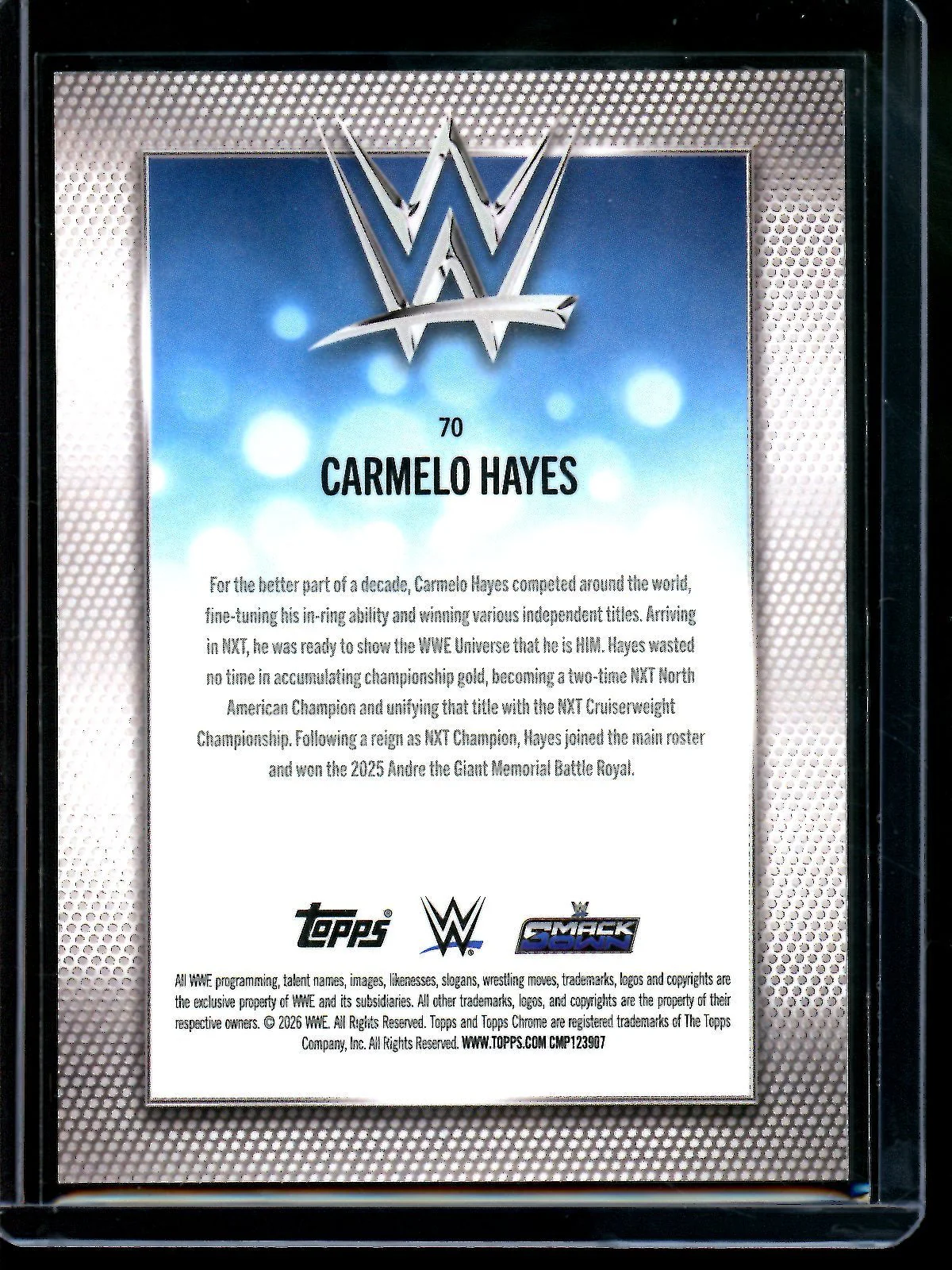 2026 Topps Sapphire Carmelo Hayes Red Sapphire Refractor /5 - Image 2