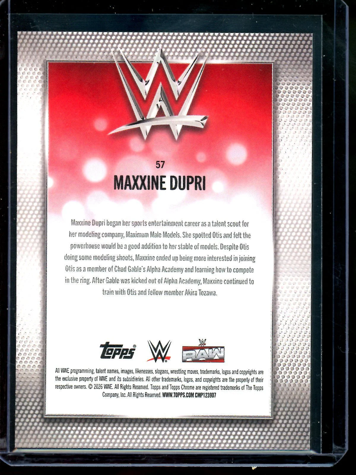 2026 Topps Sapphire Maxxine Dupri Orange Sapphire Refractor /25 - Image 2
