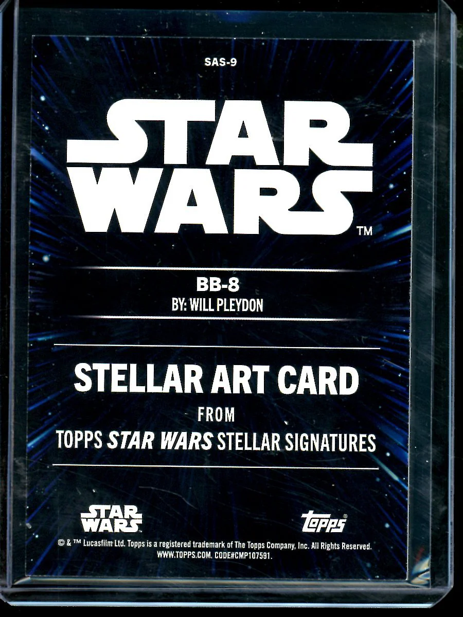 2026 Topps Smugglers Outpost BB-8 Stellar Art Card /99 - Image 2