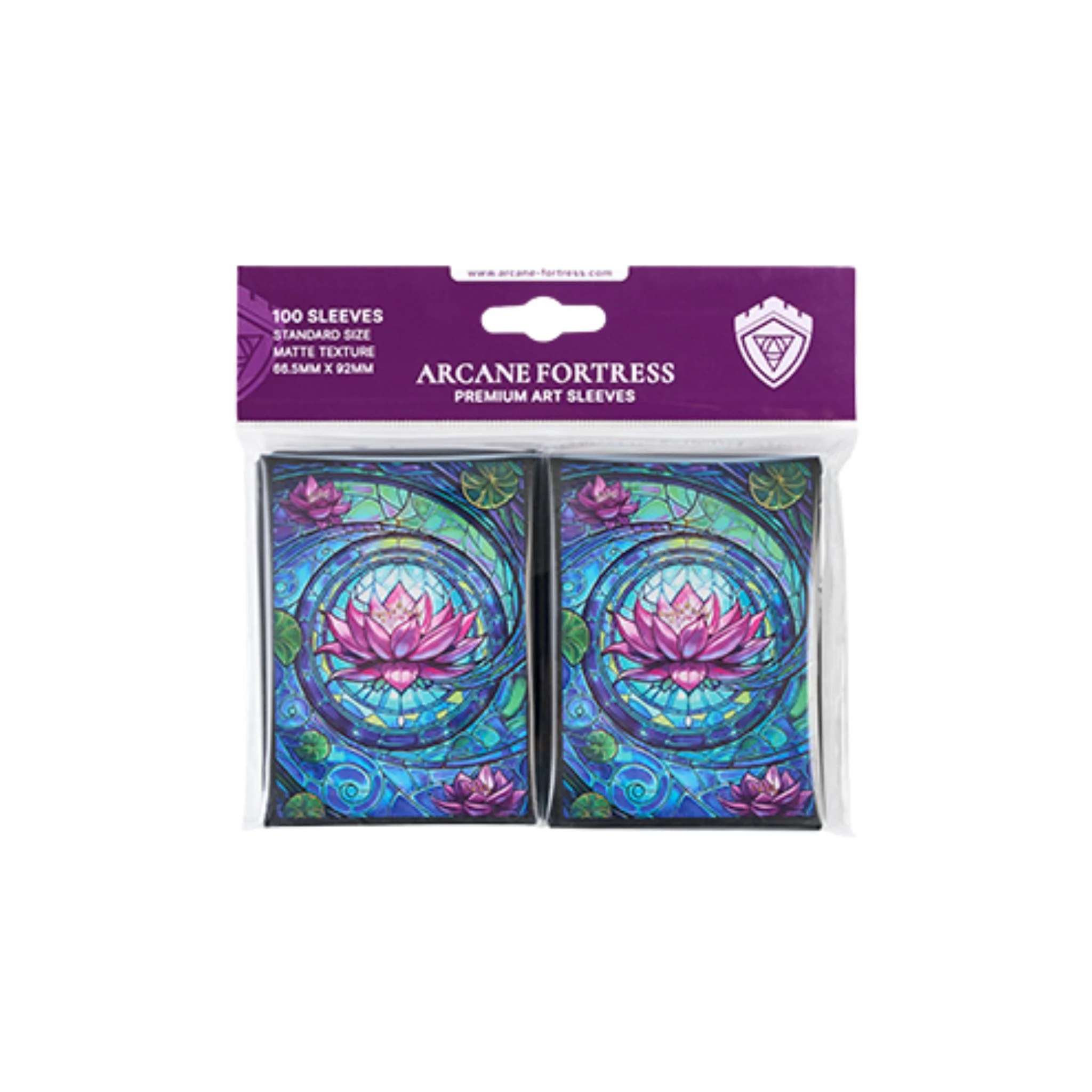 Arcane Fortress Standard Matte Stained Glass Blossom Grace Deck Protector Card Sleeves