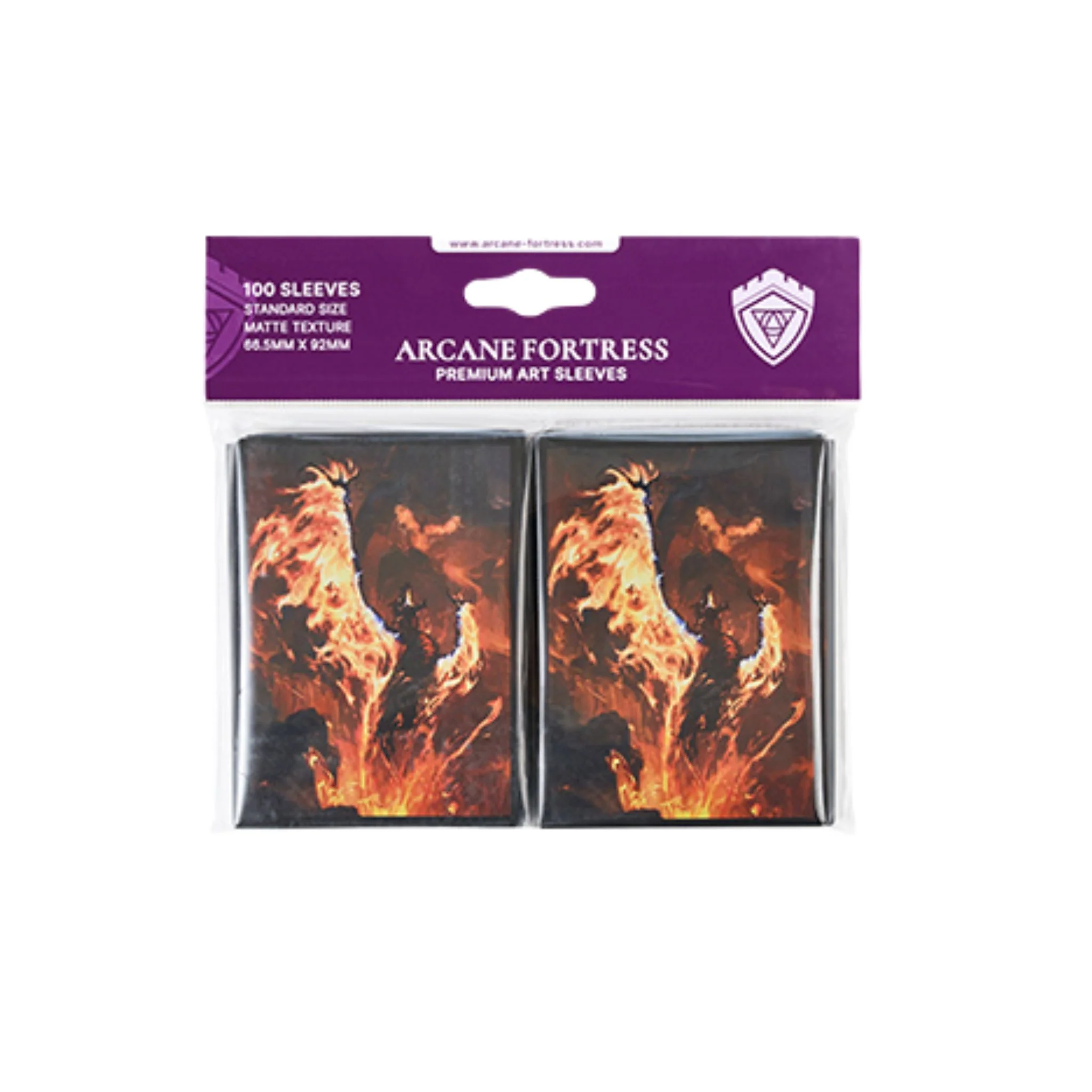 Arcane Fortress Standard Matte Year of the Dragon Volcanic Rebirth Deck Protector Card Sleeves