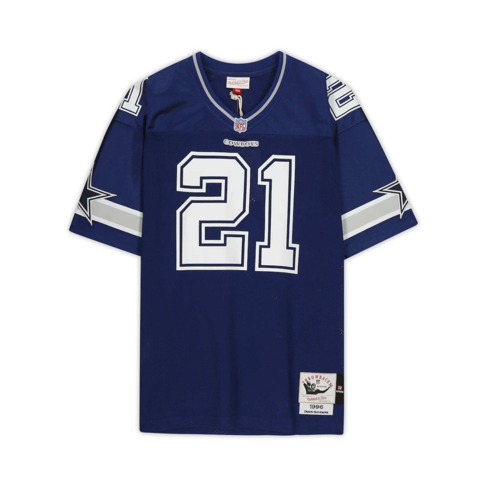 Fanatics Authentic Deion Sanders Autographed "HOF 2011/Prime Time" Dallas Cowboys Navy Authentic Jersey - Image 3