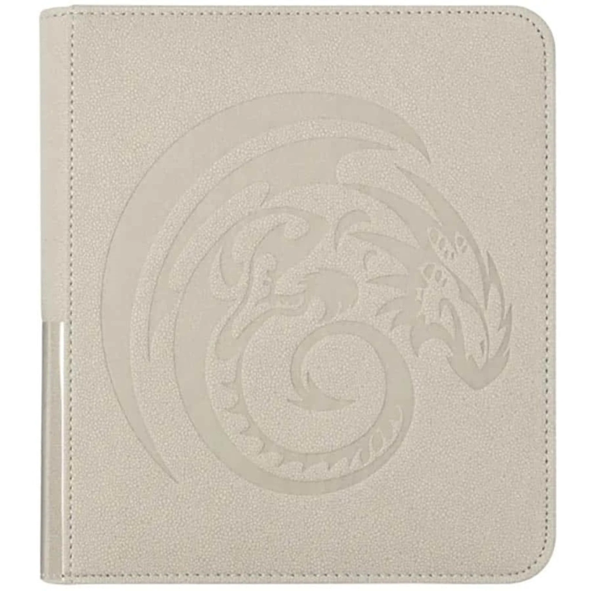 Dragon Shield Codex 4 Pocket Ashen White Zipster Card Binder