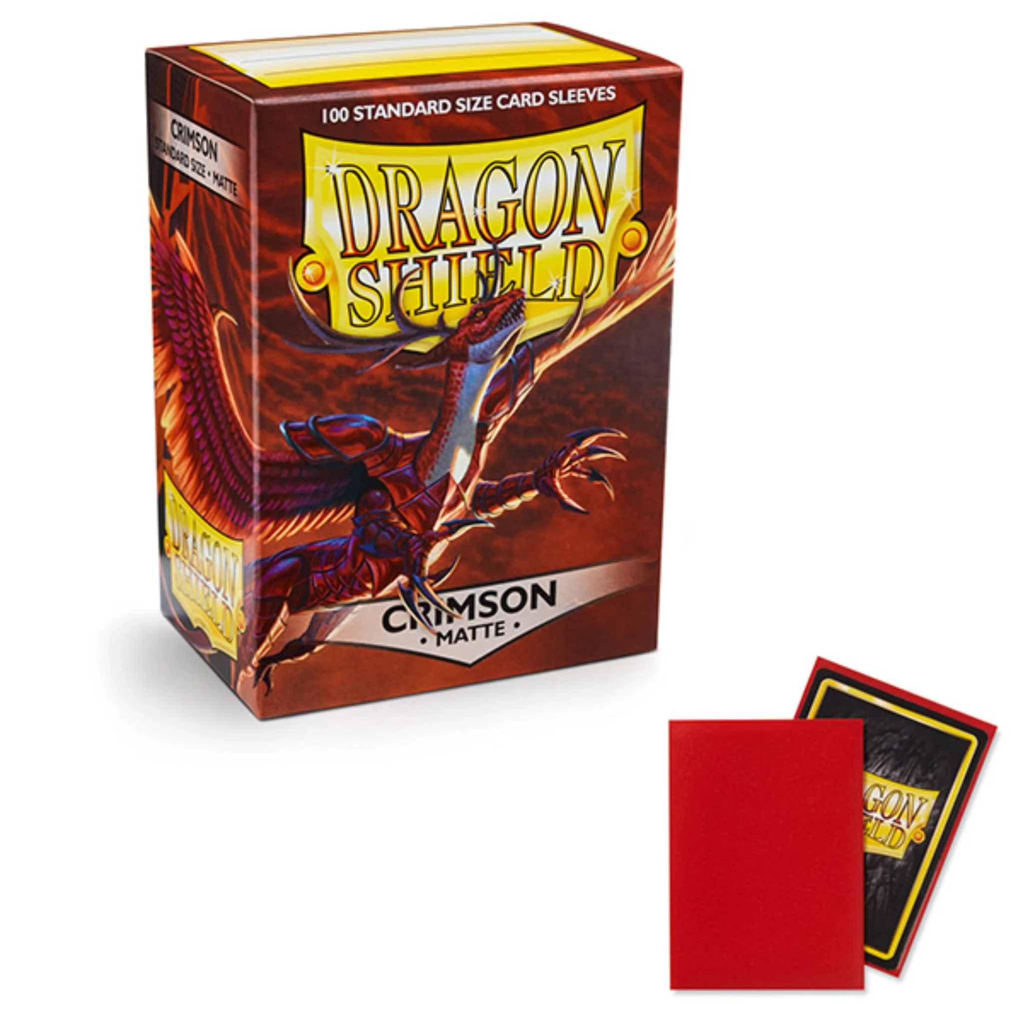 Dragon Shield Standard Matte Crimson Deck Protector Card Sleeves