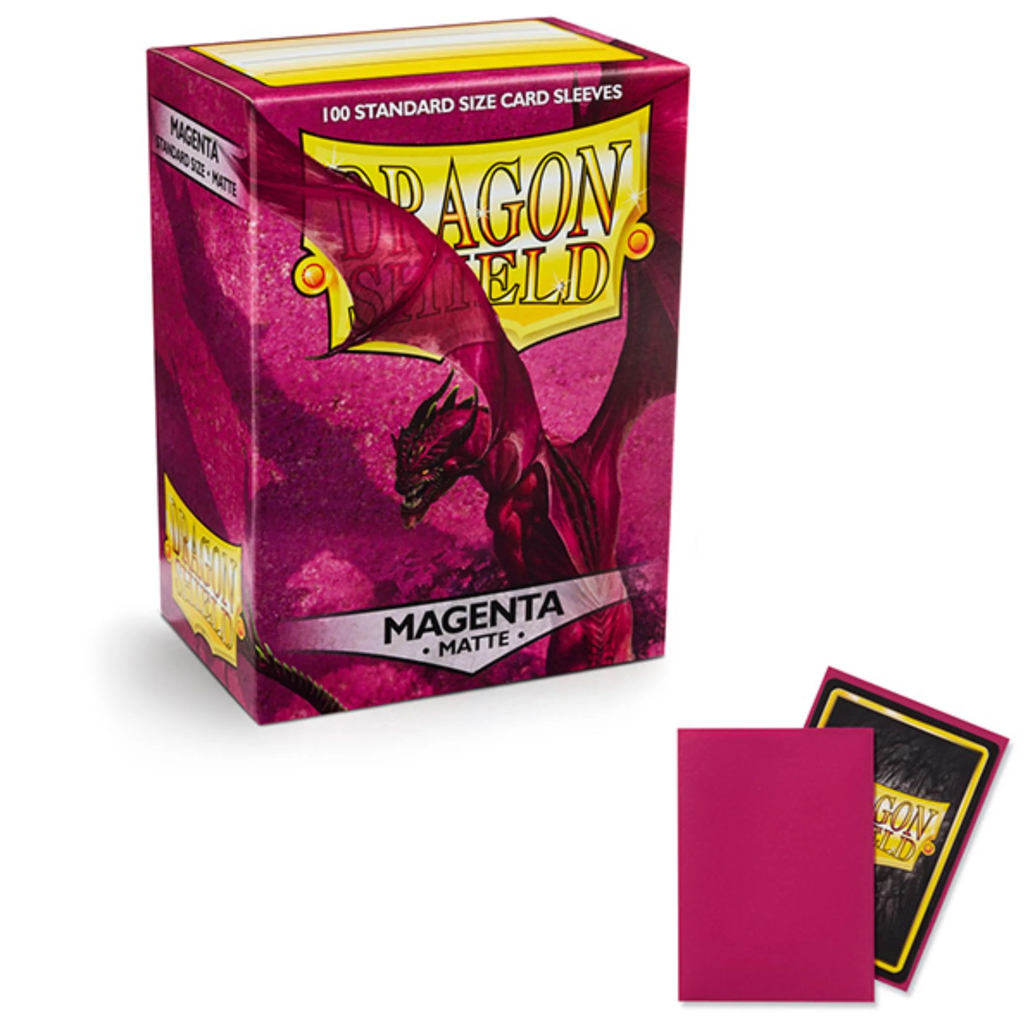 Dragon Shield Standard Matte Magenta Deck Protector Card Sleeves