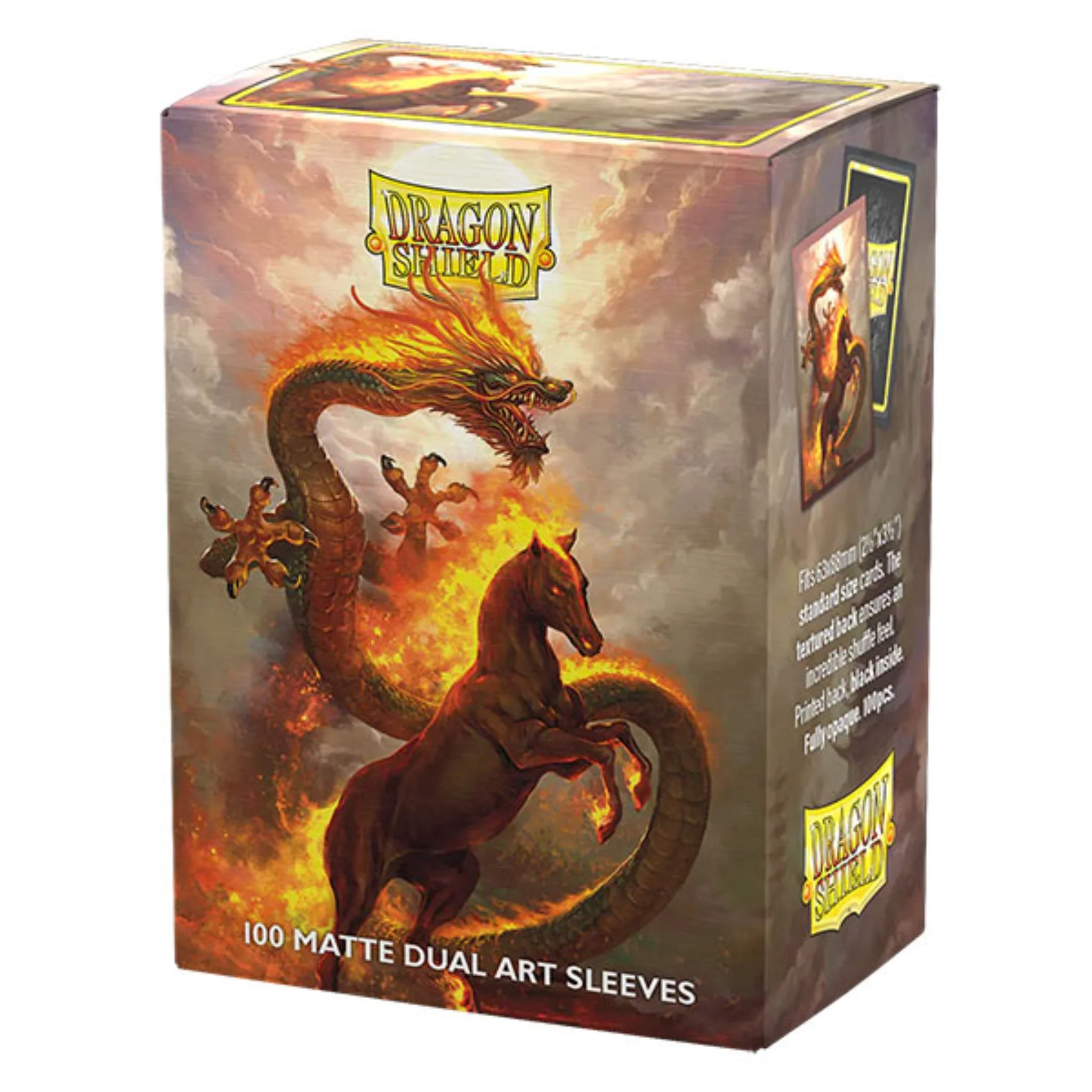 Dragon Shield Standard Dual Matte 2026 Fire Horse Deck Protector Card Sleeves