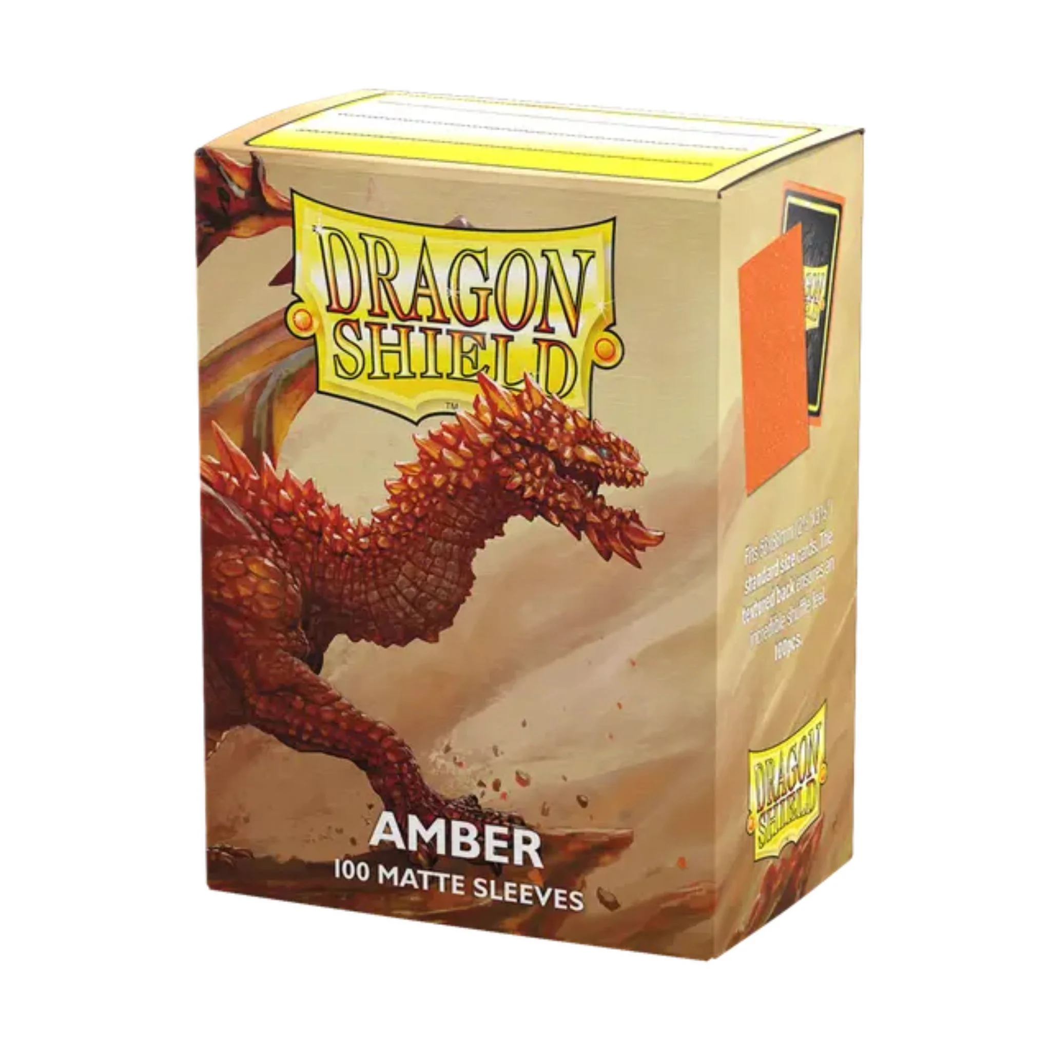 Dragon Shield Standard Matte Amber Deck Protector Card Sleeves