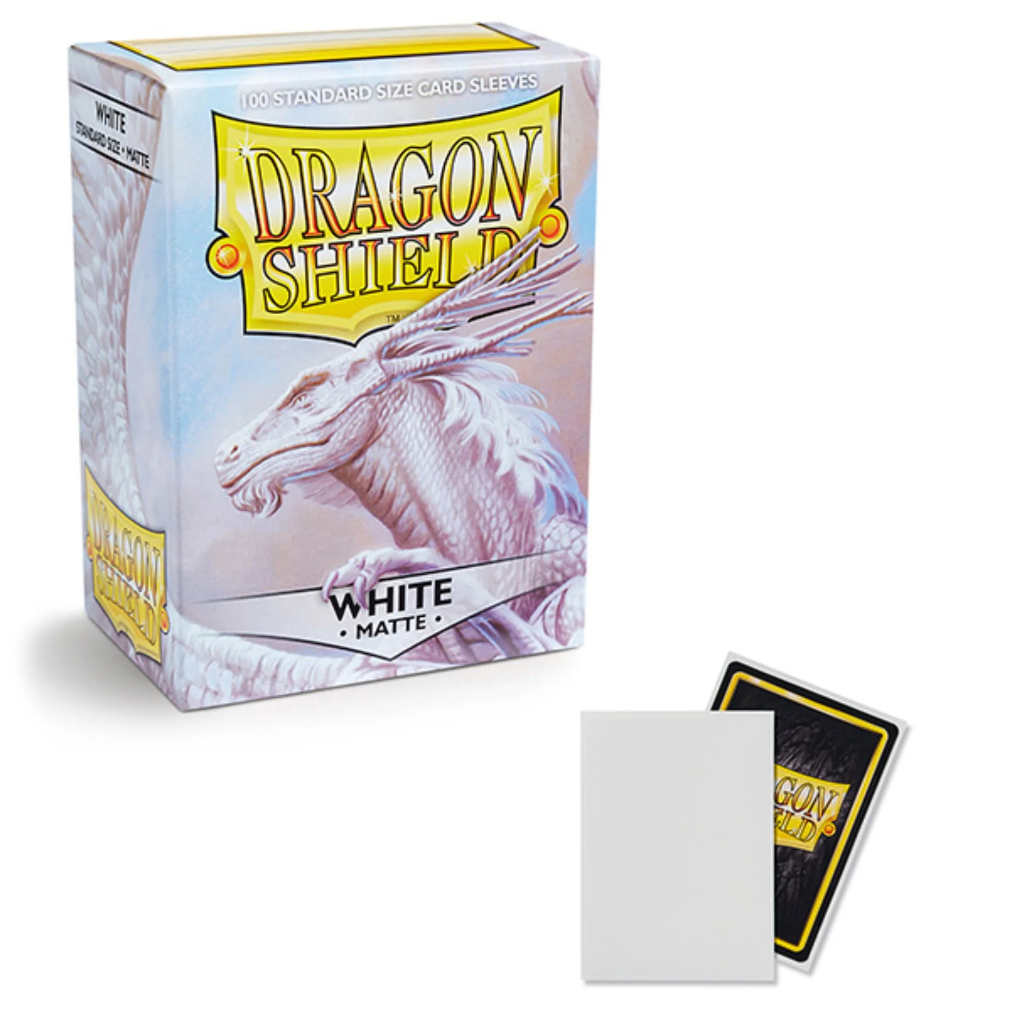 Dragon Shield Standard Matte White Deck Protector Card Sleeves