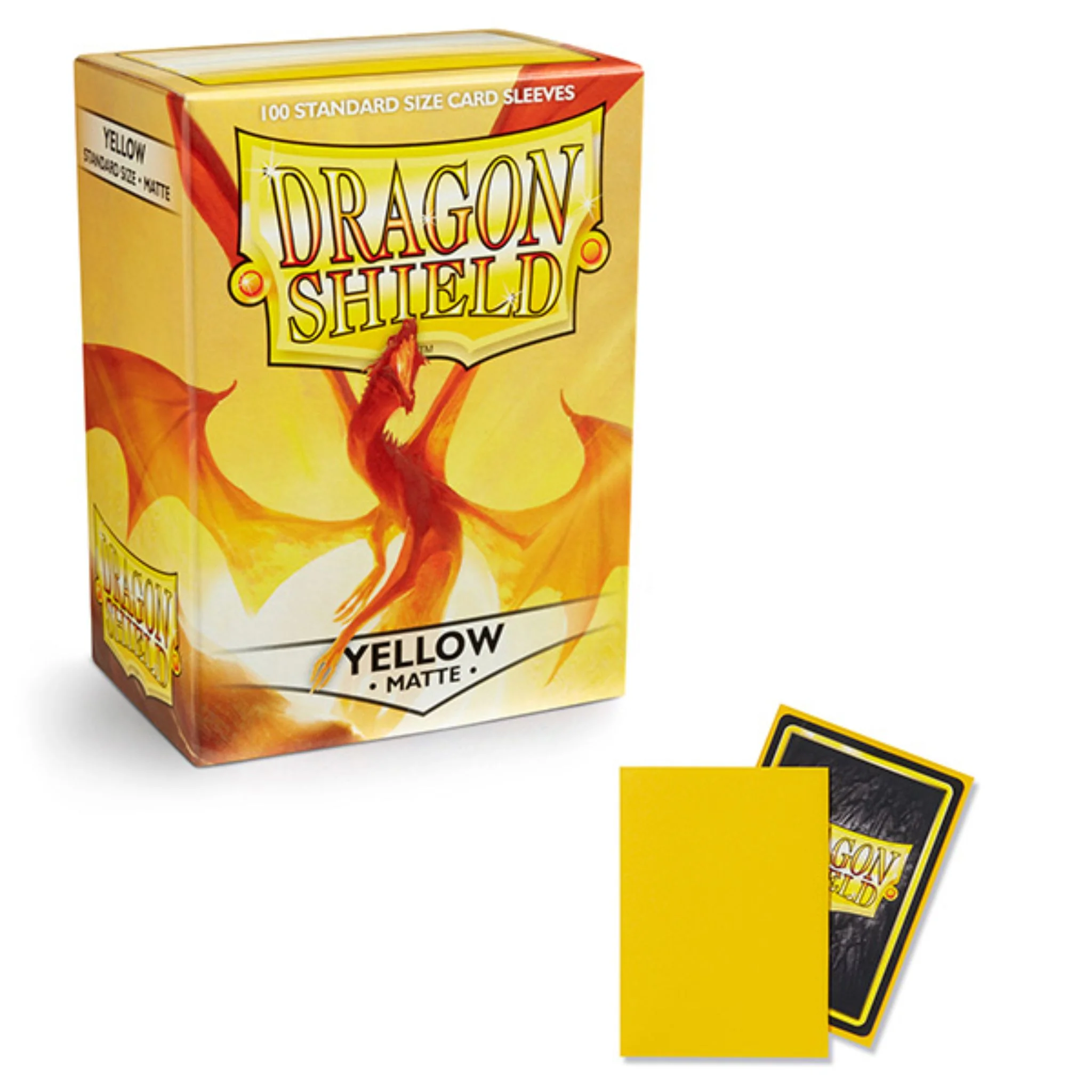 Dragon Shield Standard Matte Yellow Deck Protector Card Sleeves