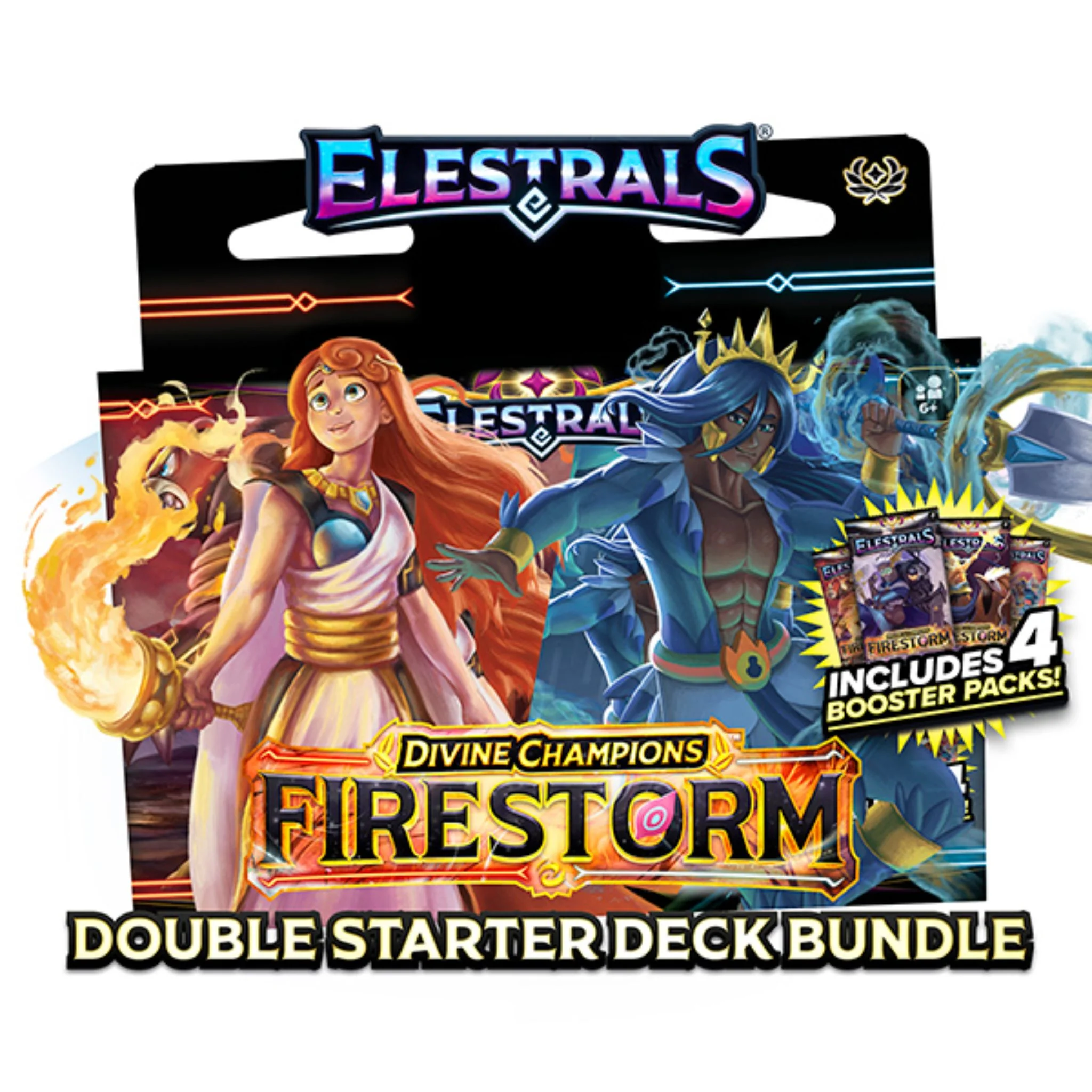 Elestrals Firestorm Double Starter Deck Bundle Hestia vs. Poseidon