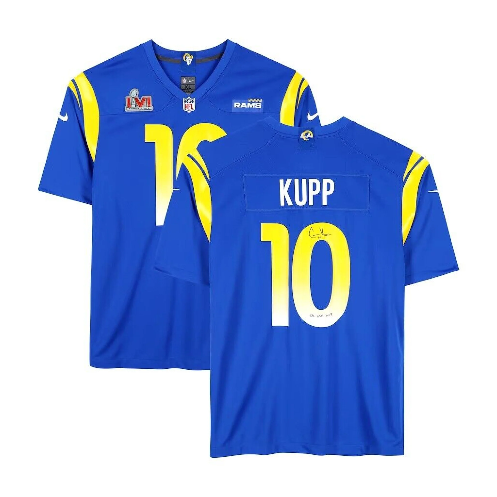 Fanatics Authentic Cooper Kupp Autographed Los Angeles Rams Super Bowl LVI Champions Nike Game Jersey w/ "SB LVI MVP" Inscription