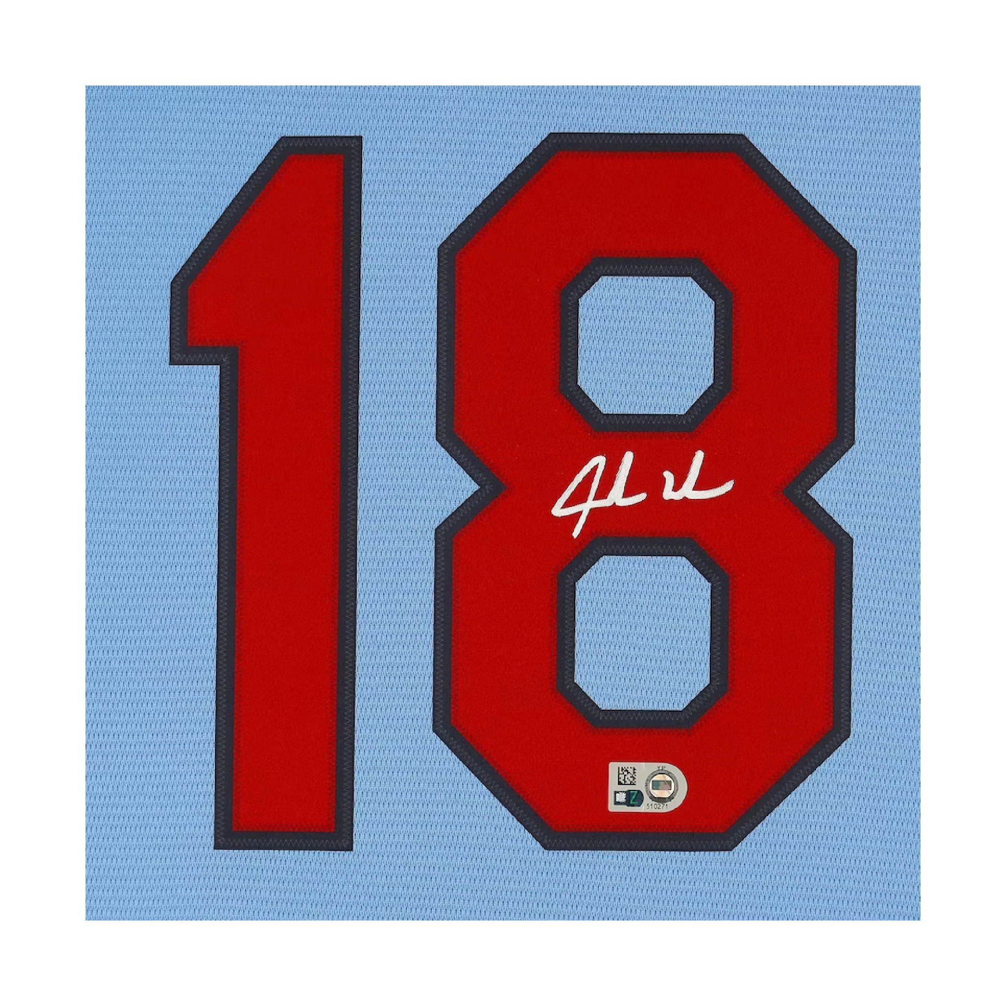 Fanatics Authentic Jordan Walker Autographed St. louis Cardinals Light Blue Cooperstown Replica Jersey - Image 4