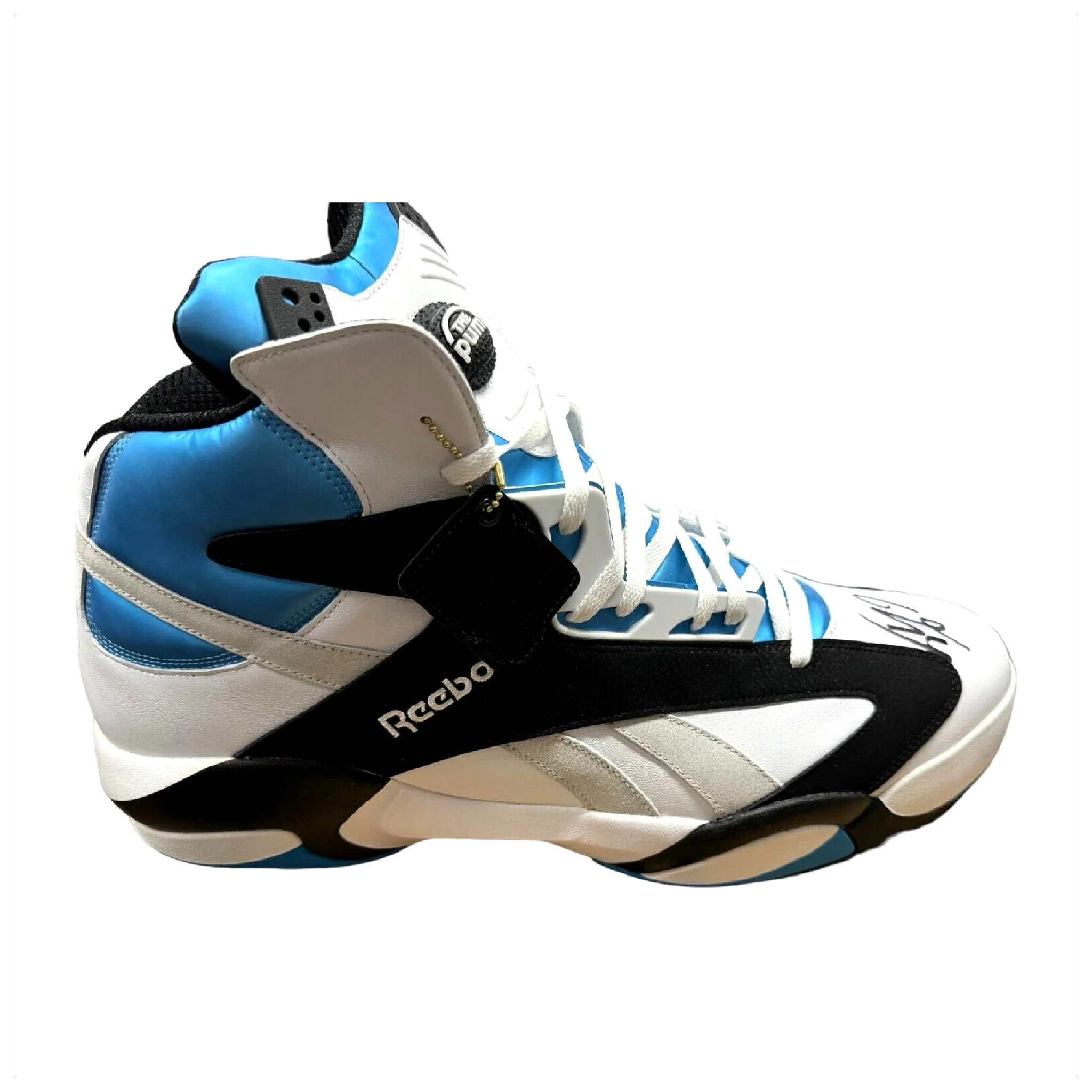 Fanatics Authentic Shaquille O'Neal Autographed Orlando Magic Reebok Blue/White Size 22 SHAQ Sneaker - Image 2