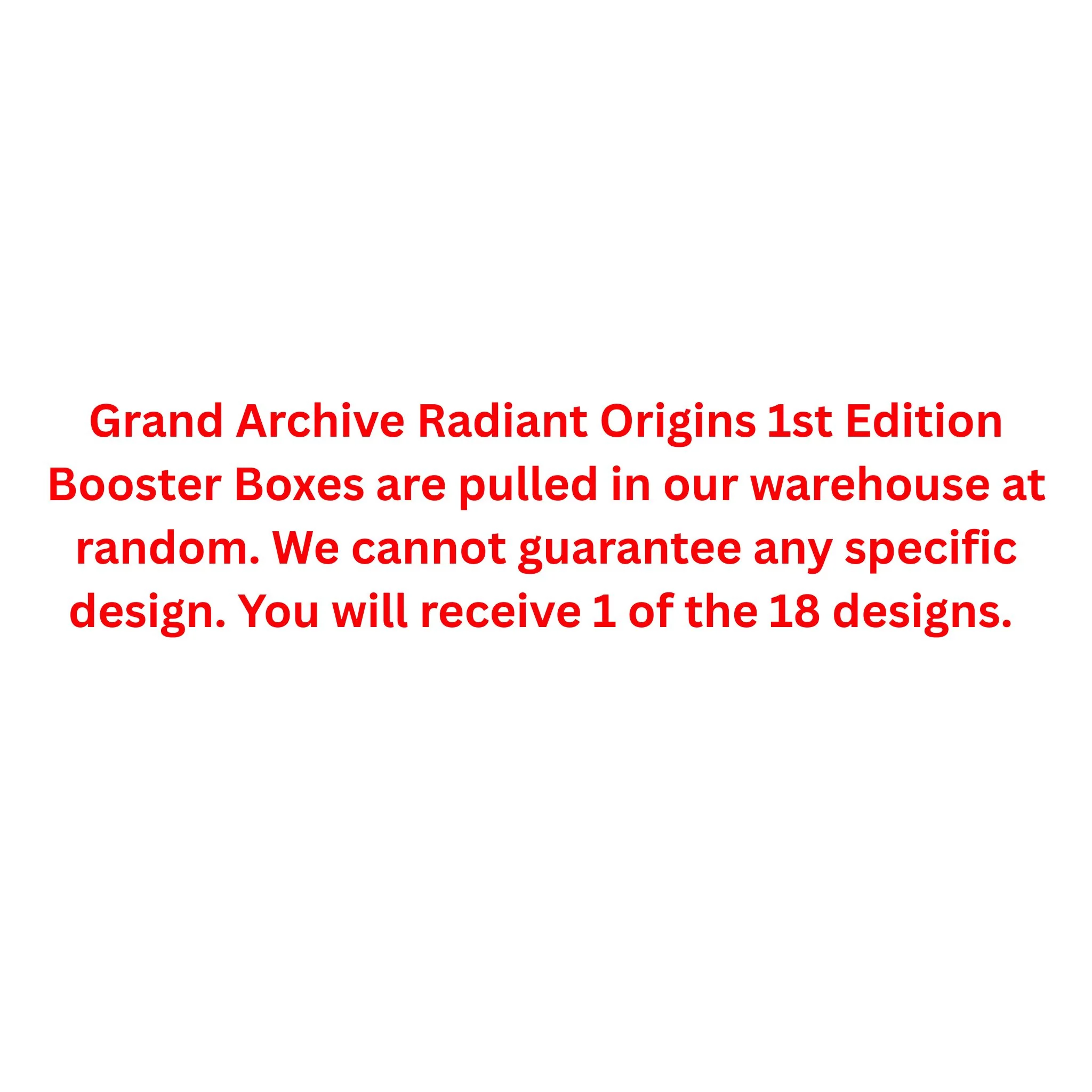 Grand Archive Radiant Origins 1st Edition Booster Box - Image 2