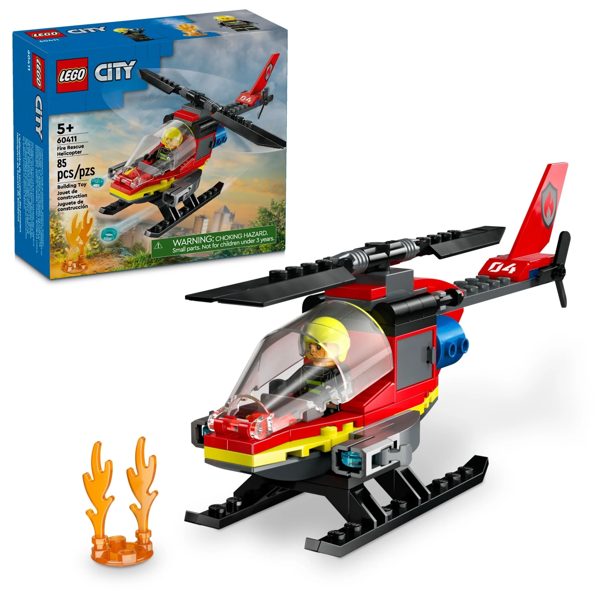 LEGO City Fire Fire Rescue Helicopter - Image 2