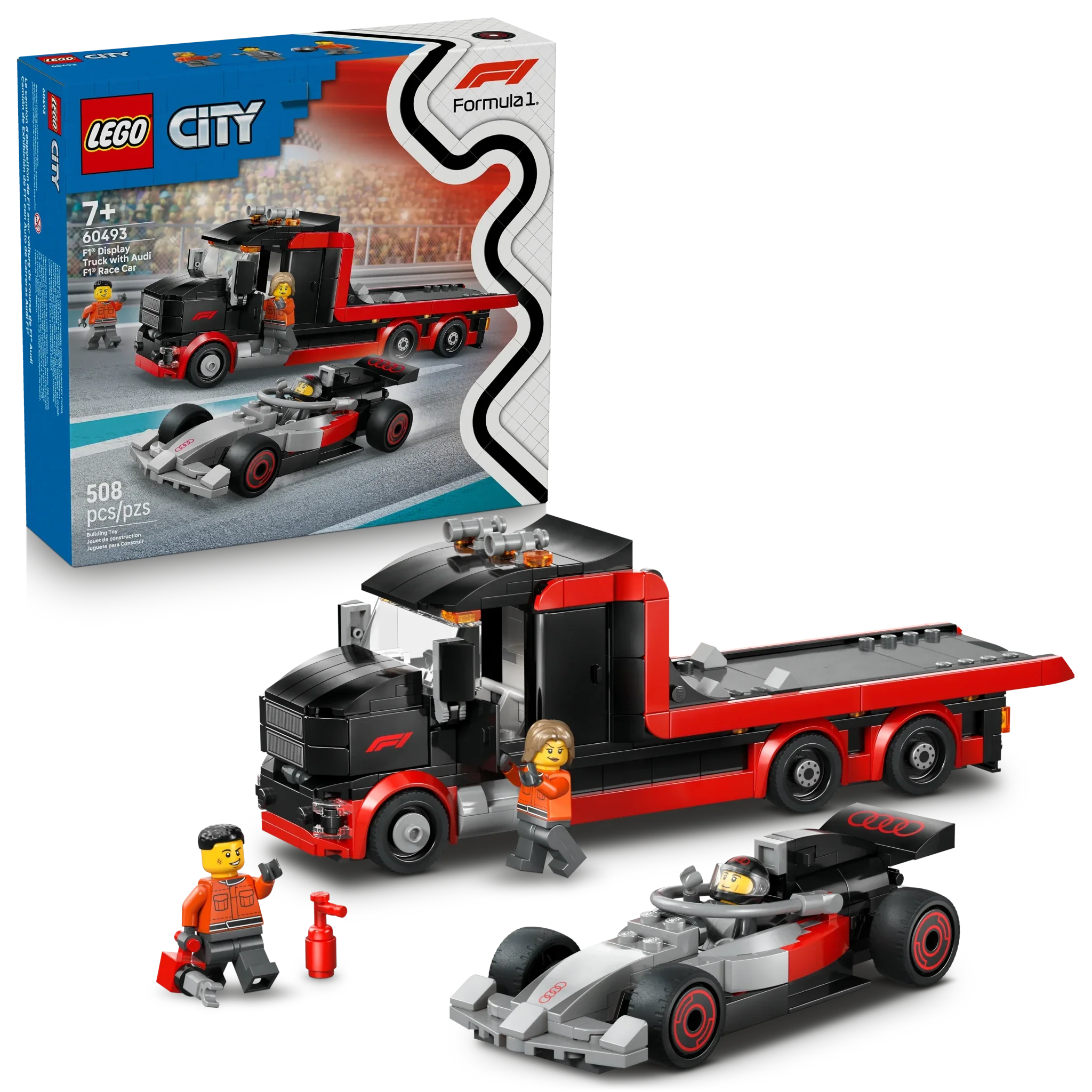 LEGO City Formula 1 F1 Display Truck with Audi F1 Race Car - Image 2