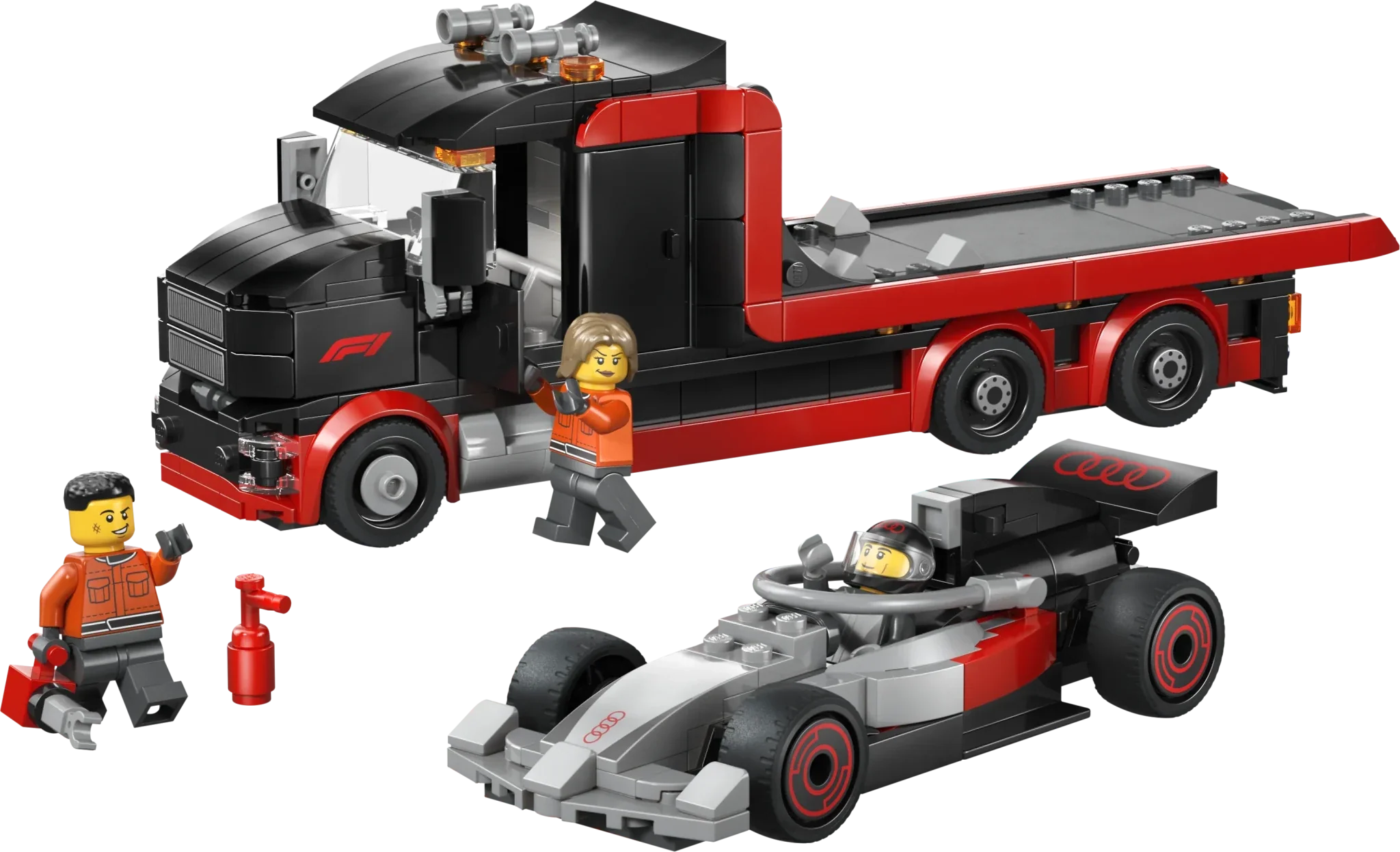 LEGO City Formula 1 F1 Display Truck with Audi F1 Race Car - Image 3