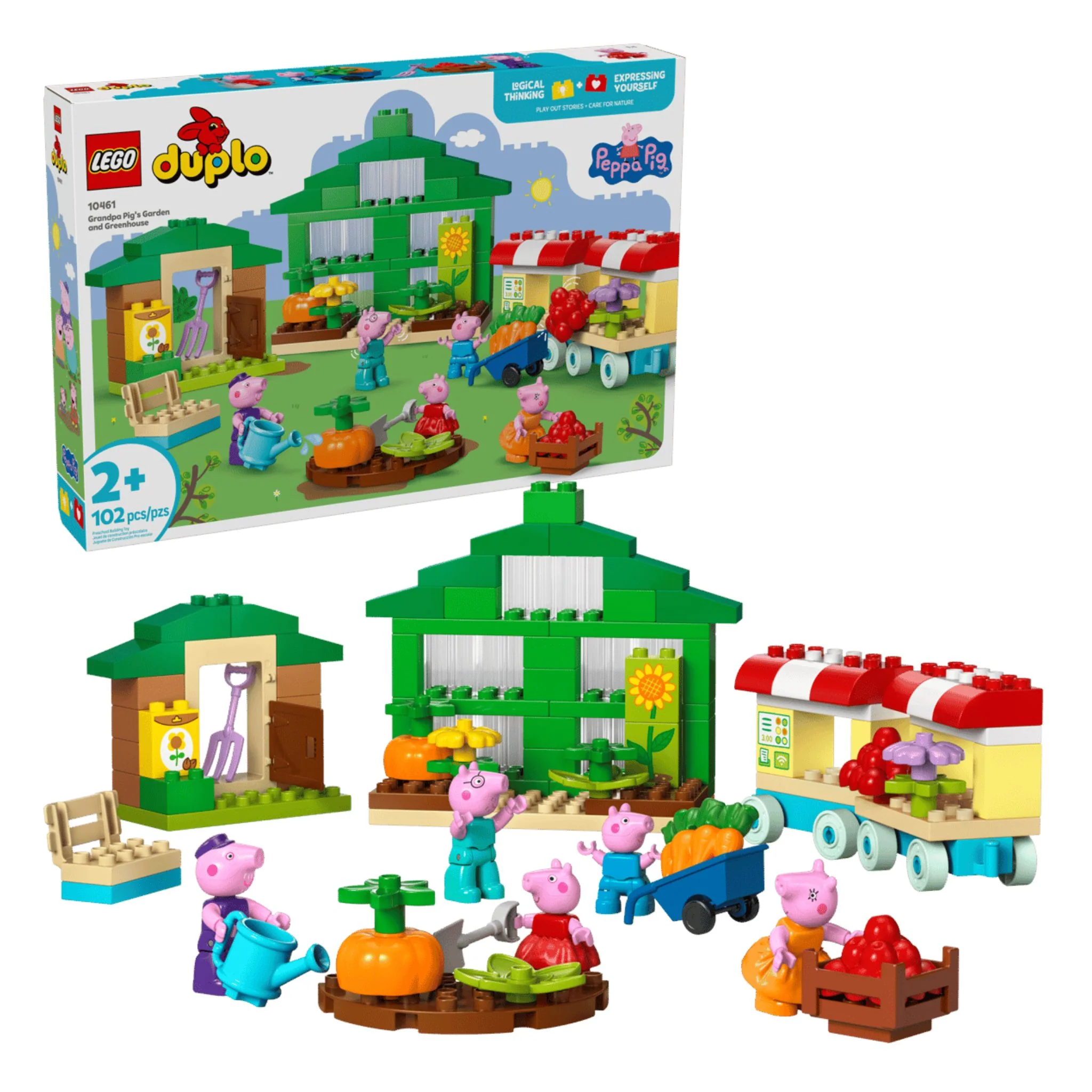 LEGO DUPLO Peppa Pig Grandpa Pig's Garden and Greenhouse - Image 2