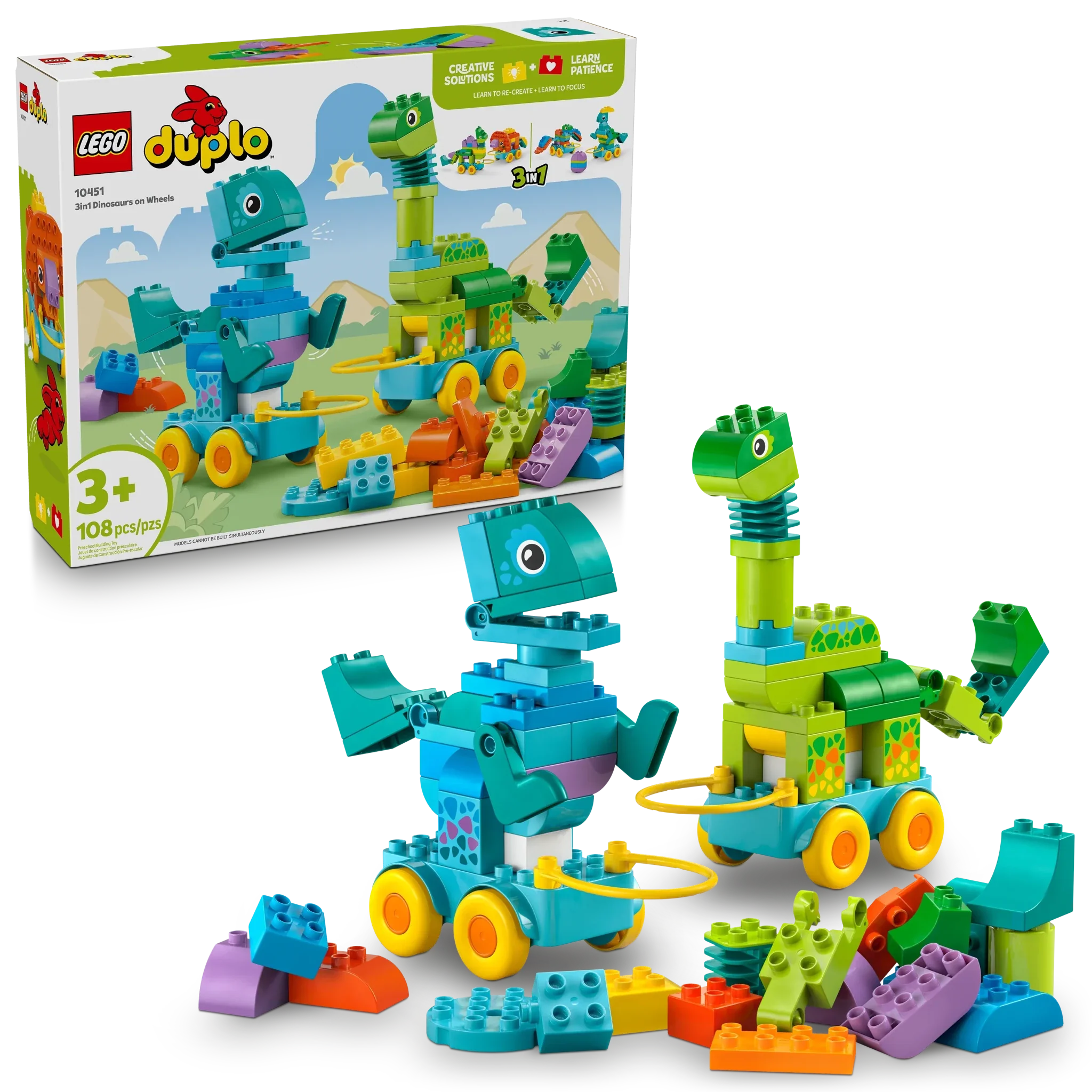 LEGO DUPLO Town 3 in 1 Dinosaurs on Wheels - Image 2