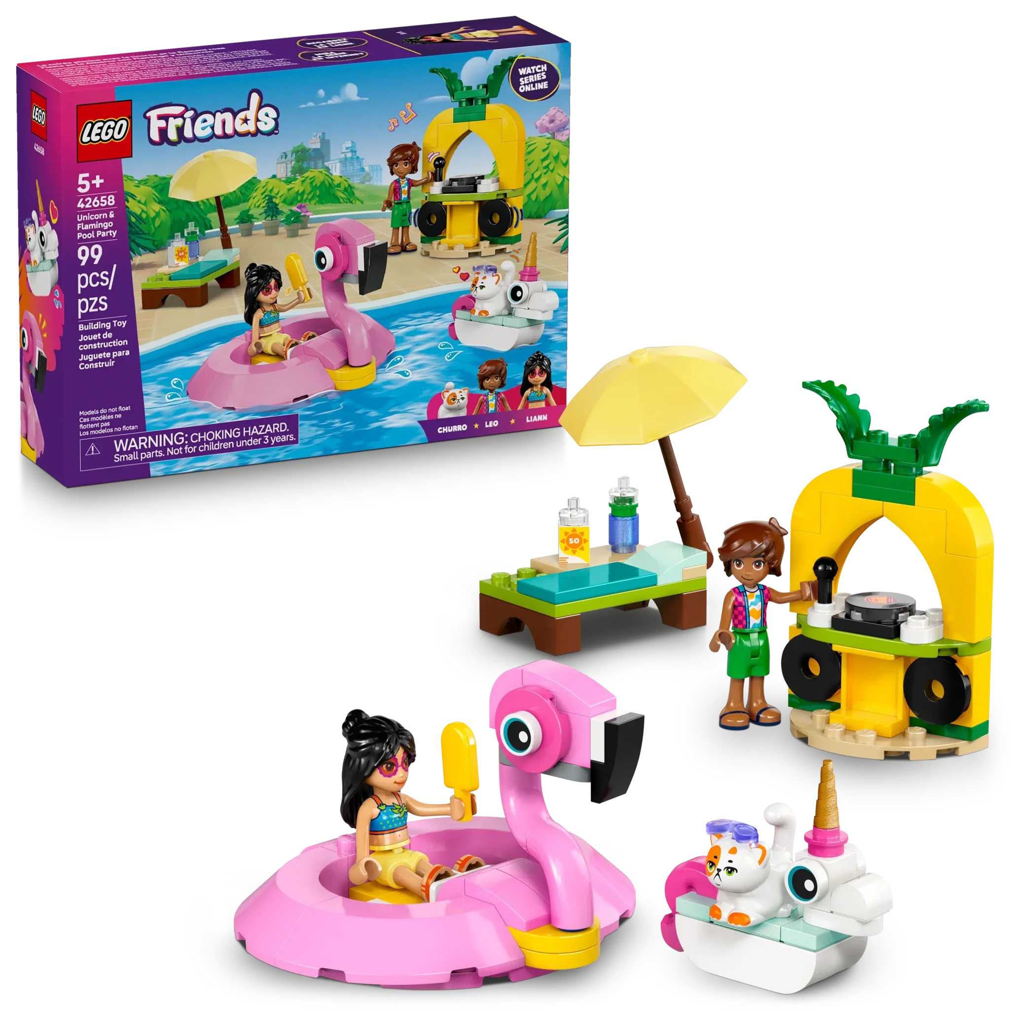 LEGO Friends Unicorn & Flamingo Pool Party - Image 2