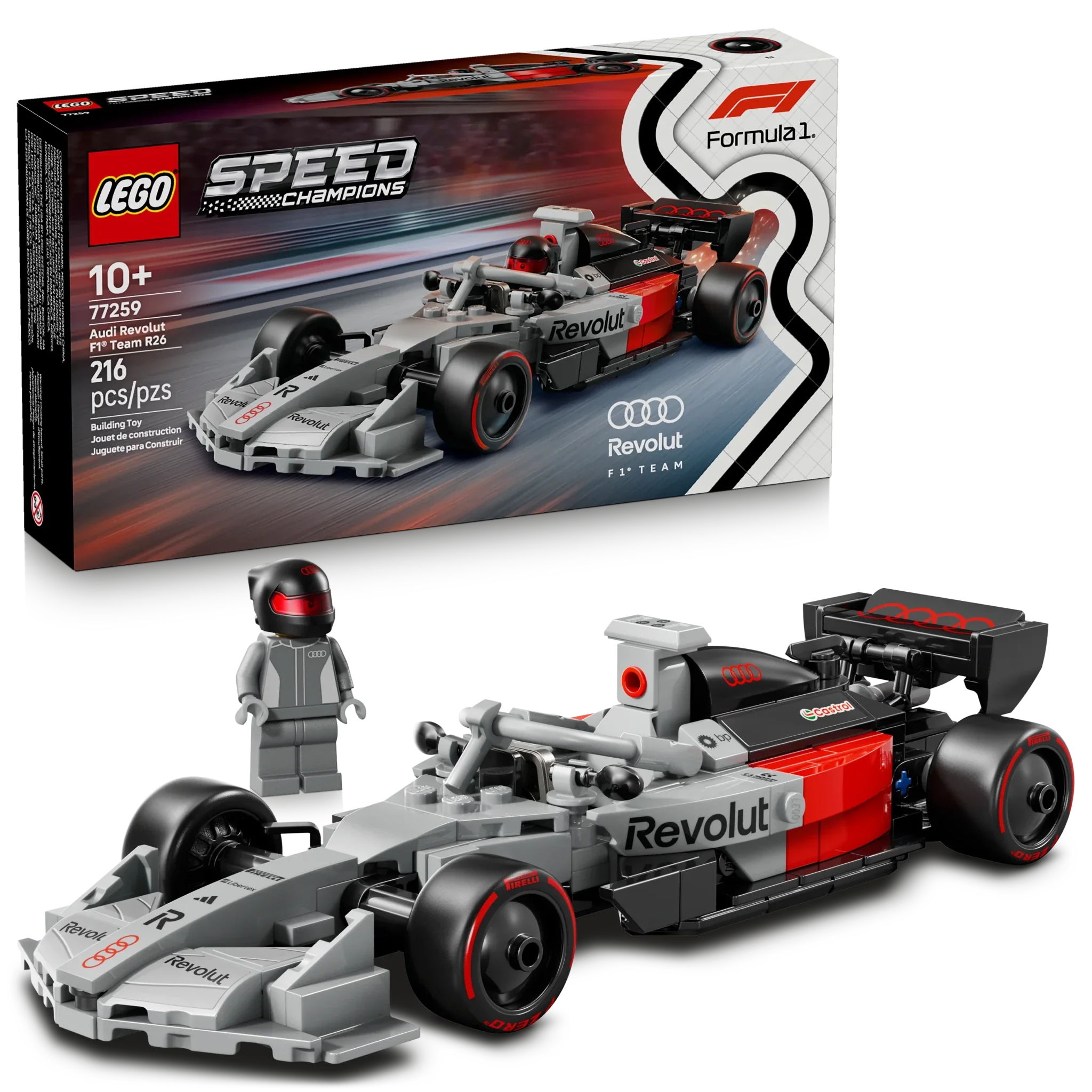 LEGO Speed Champions Audi Revolut F1 Team R26 Race Car - Image 2