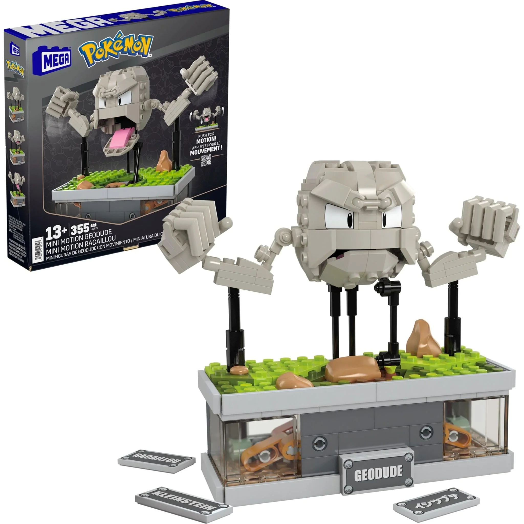 Mattel Mega Construx Mini Motion Geodude - Image 2