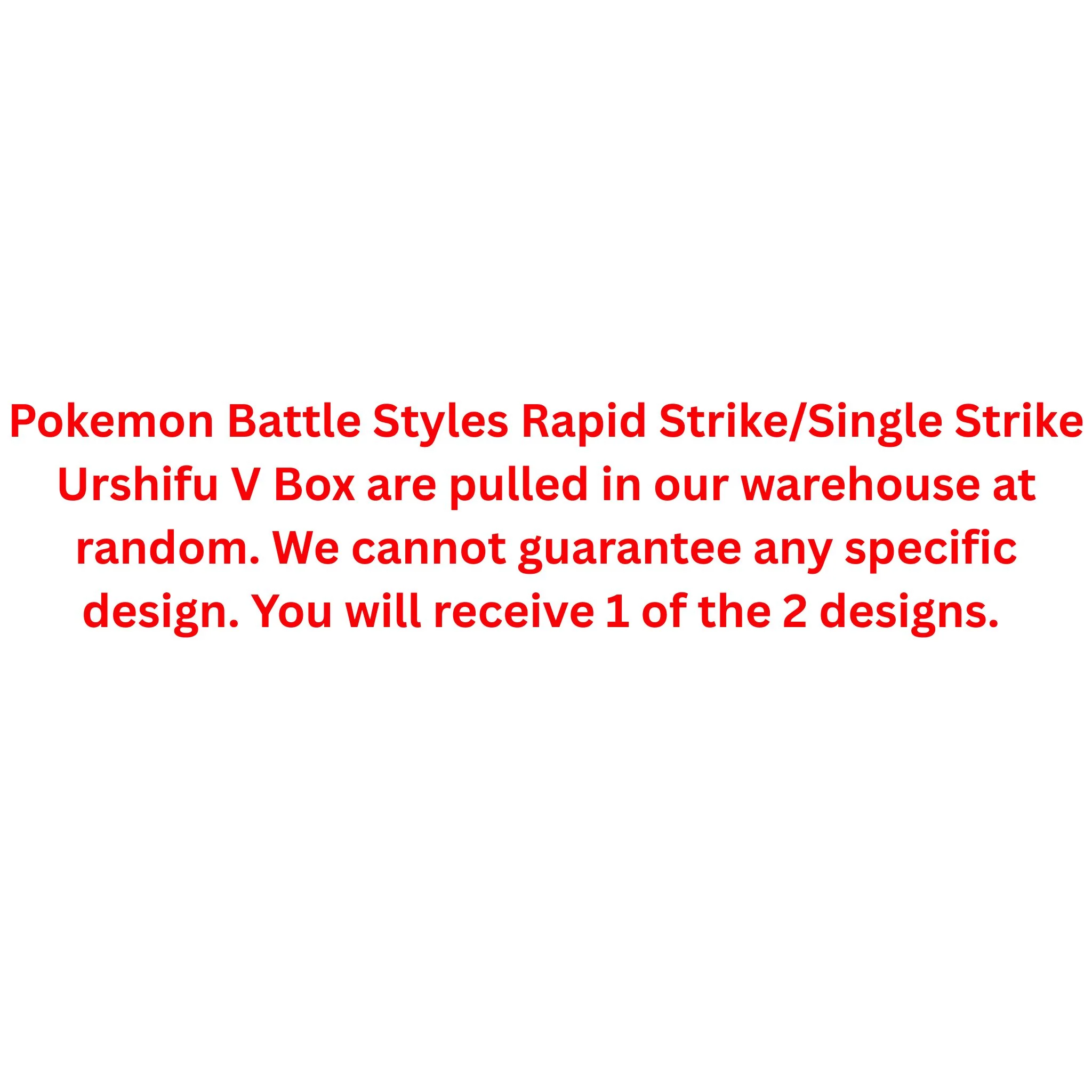 Pokemon Sword & Shield Battle Styles Rapid Strike/Single Strike Urshifu V Box - Image 2