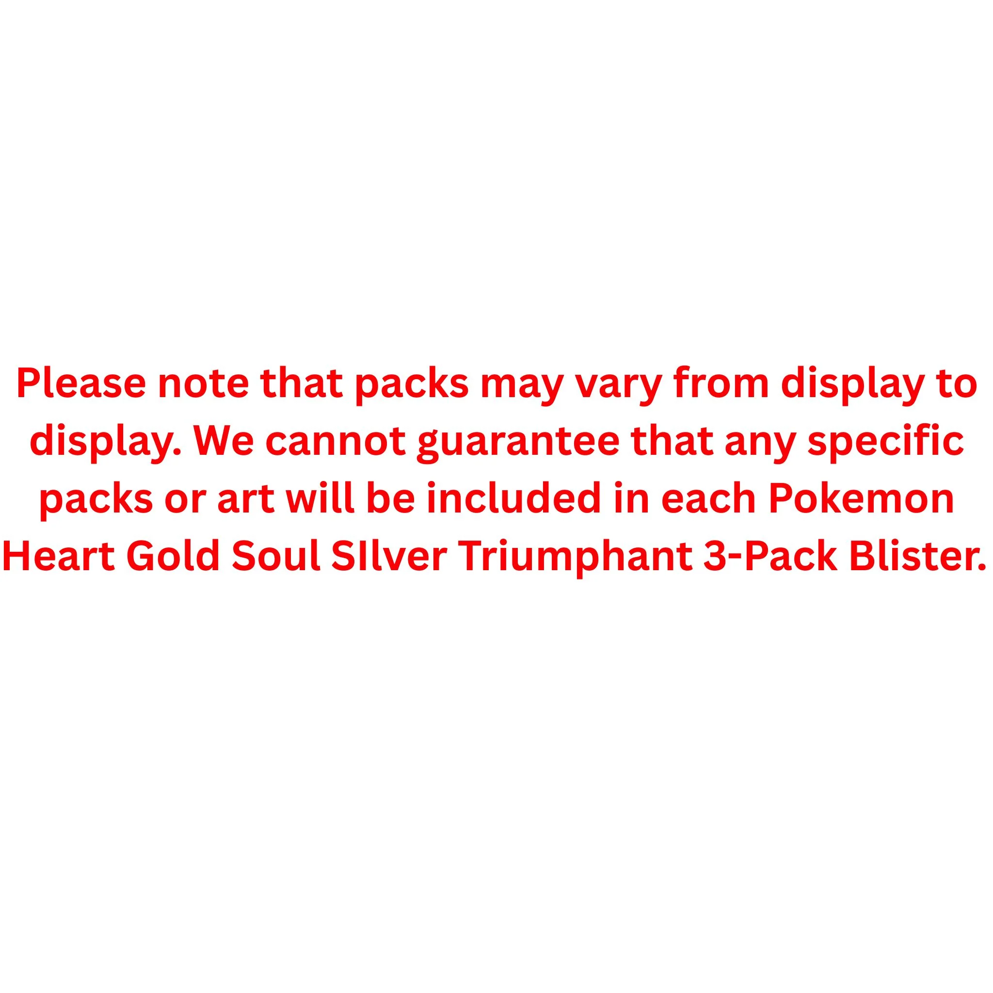 Pokemon Heart Gold Soul SIlver Triumphant 3-Pack Blister - Image 2