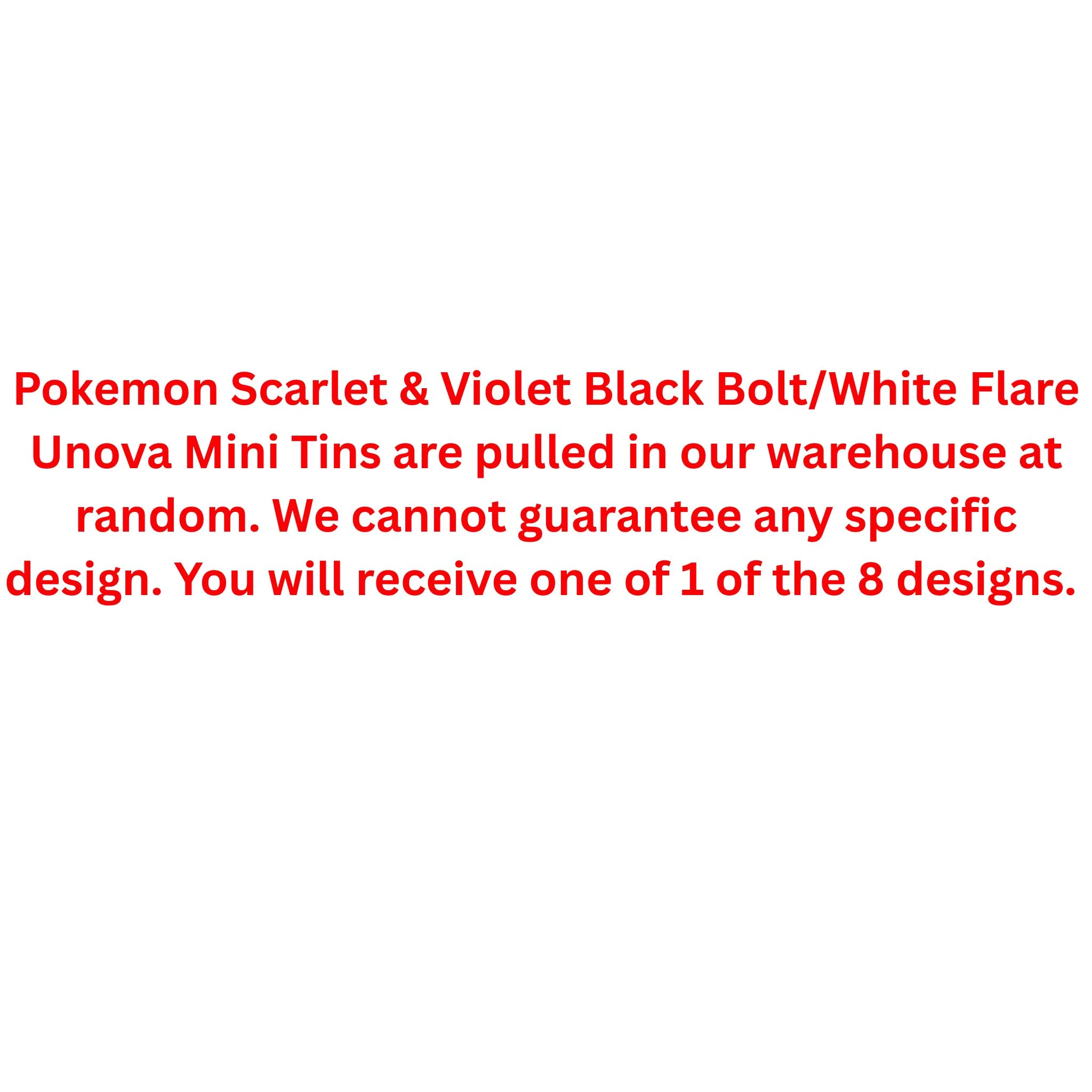 Pokemon Scarlet & Violet Black Bolt/White Flare Unova Mini Tin - Image 2