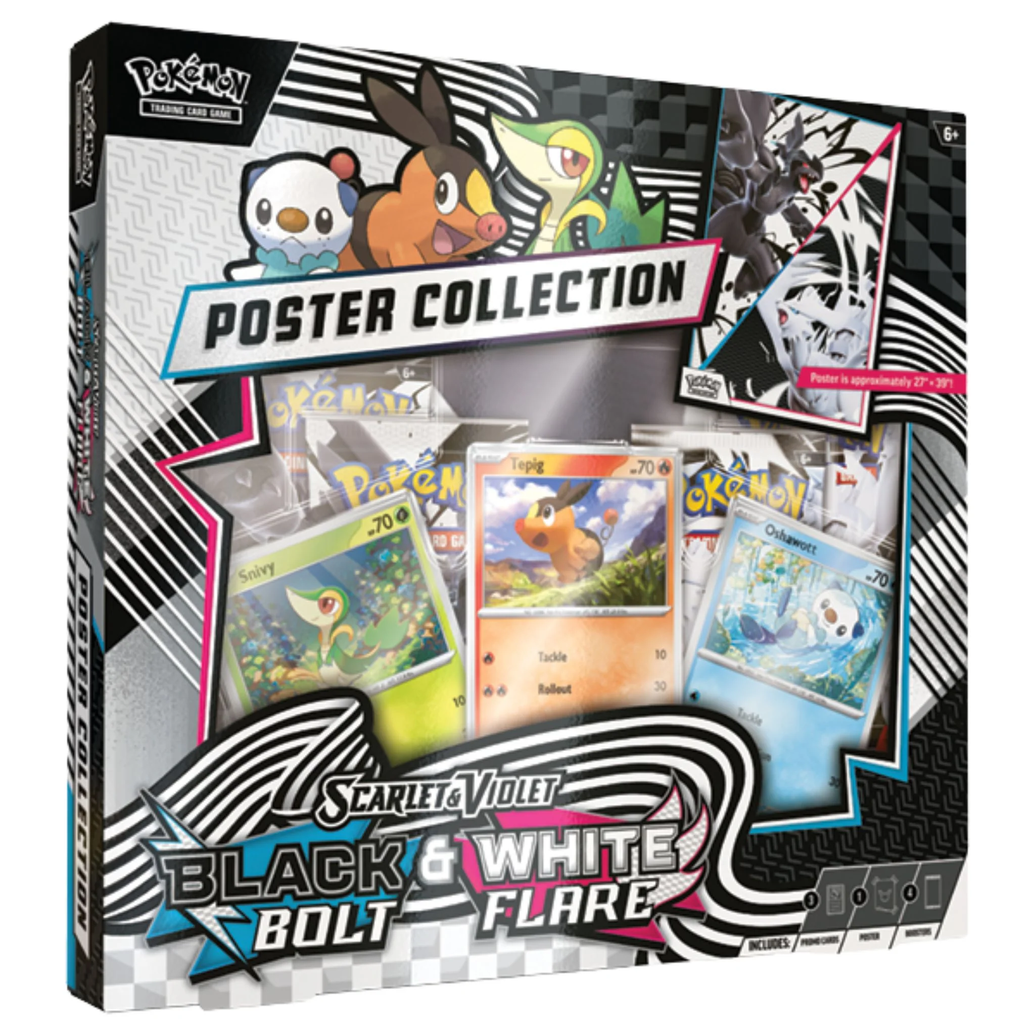 Pokemon Scarlet & Violet Black Bolt/White Flare Unova Poster Collection