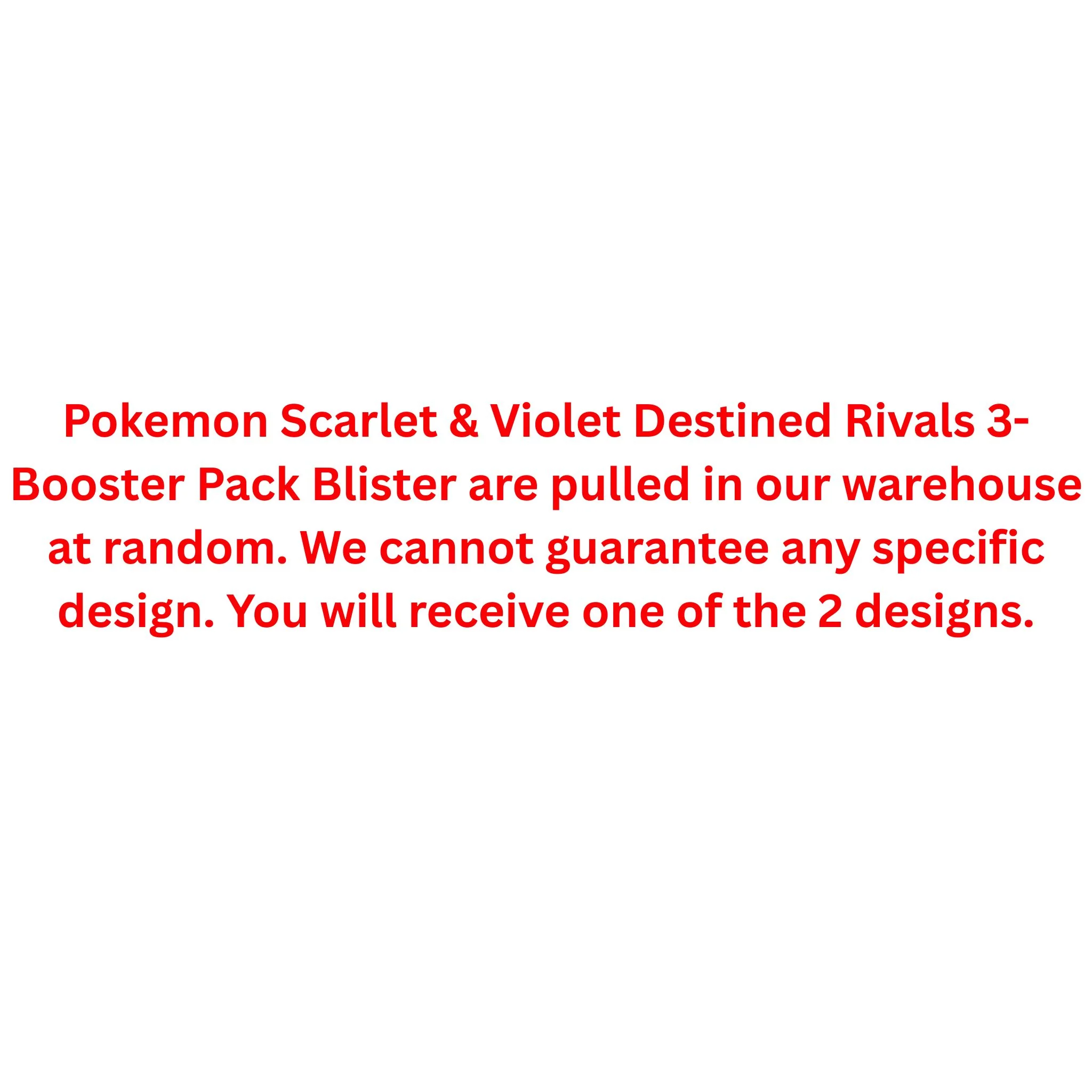 Pokemon Scarlet & Violet Destined Rivals 3-Booster Pack Blister - Image 2