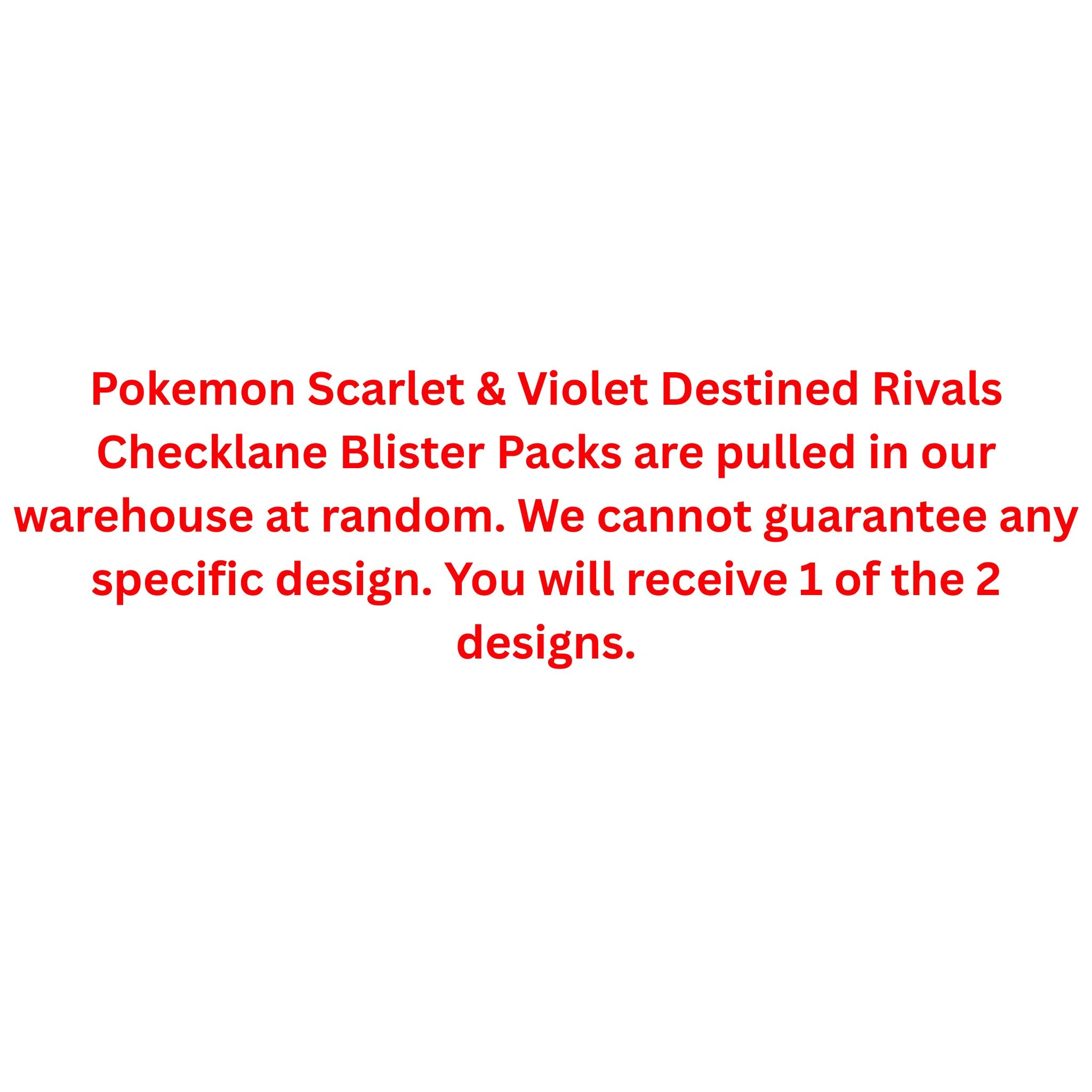 Pokemon Scarlet & Violet Destined Rivals Checklane Blister Pack - Image 2