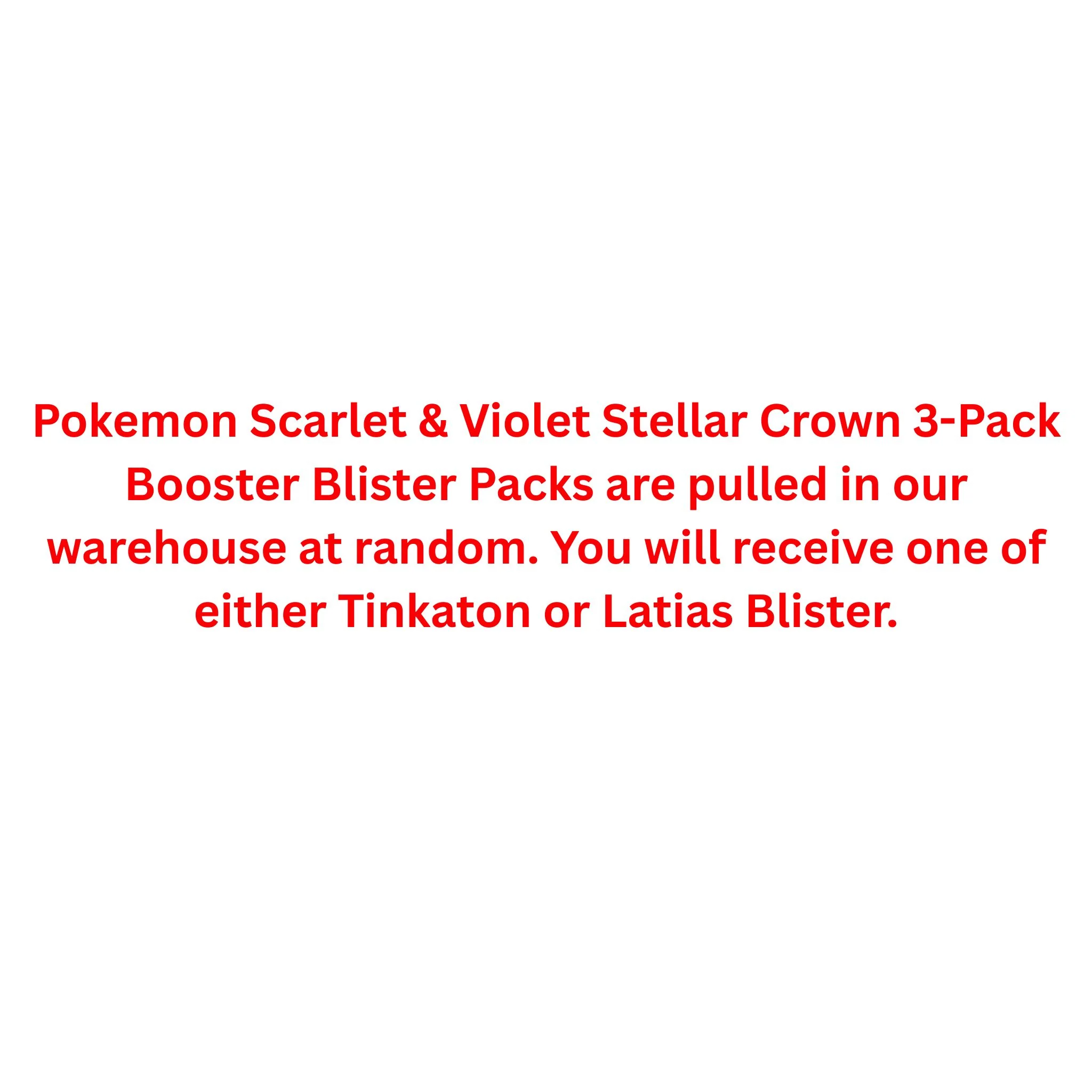 Pokemon Scarlet & Violet Stellar Crown 3-Pack Booster Blister Pack - Image 2