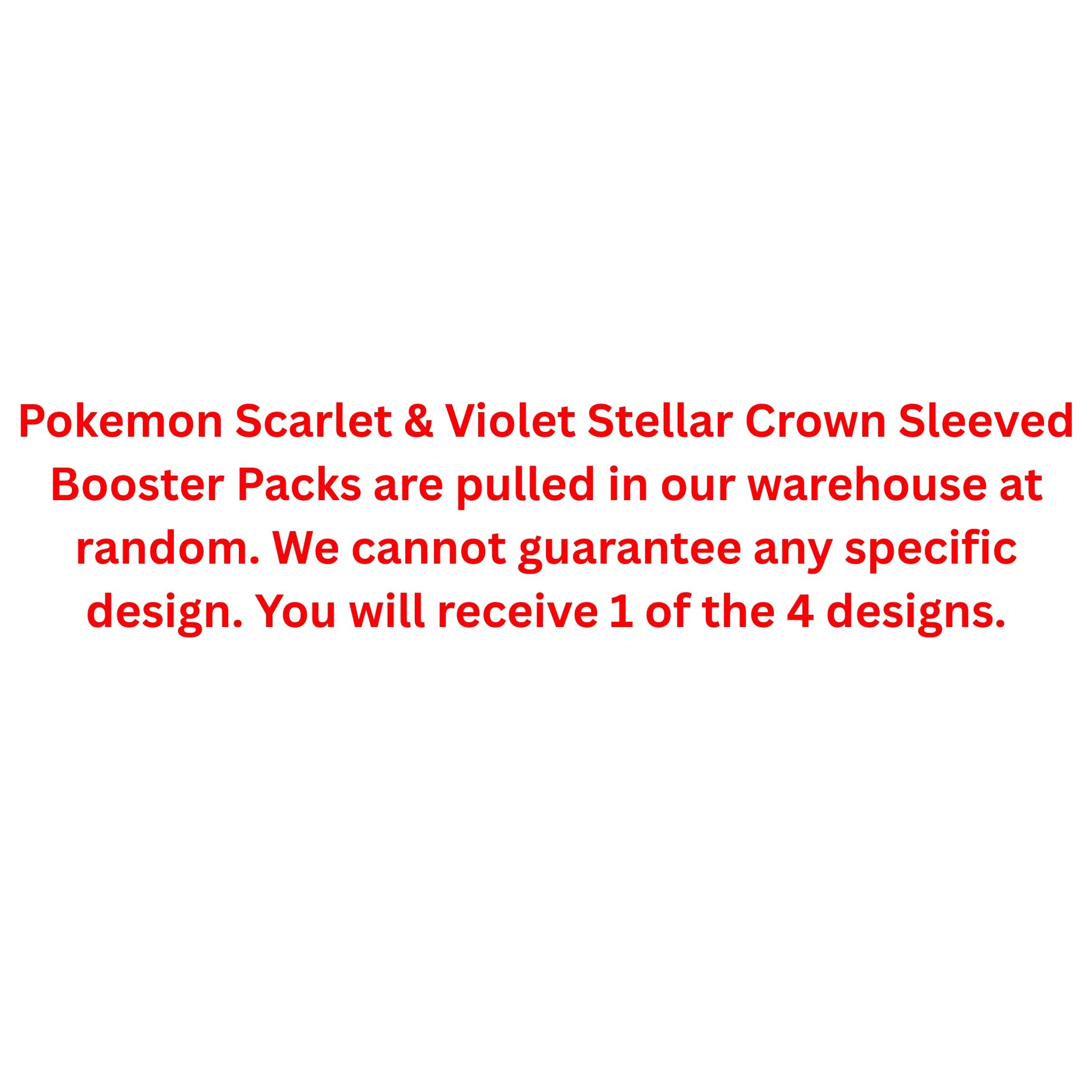 Pokemon Scarlet & Violet Stellar Crown Sleeved Booster Pack - Image 2