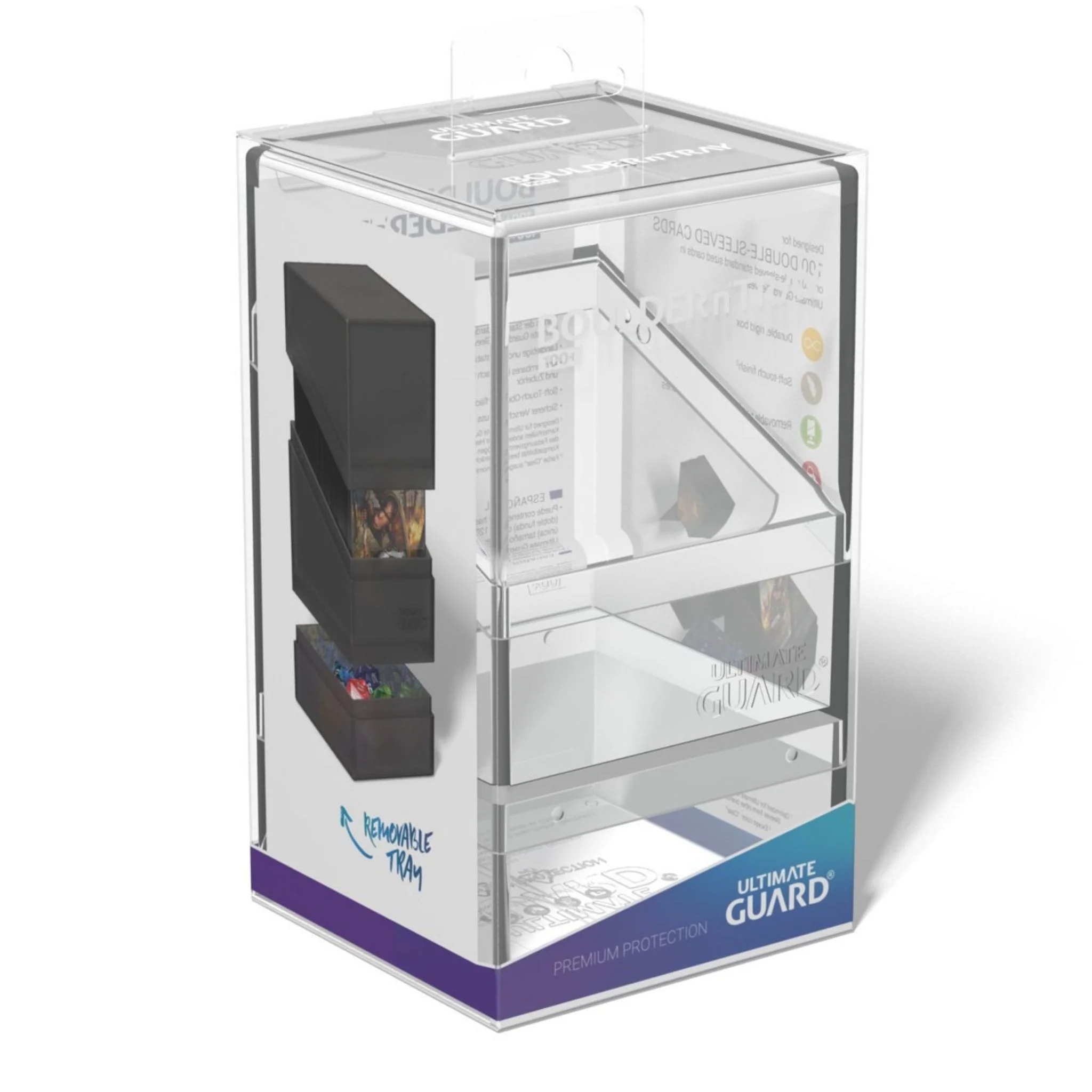 Ultimate Guard Standard Boulder n Tray 100+ Clear Deck Case