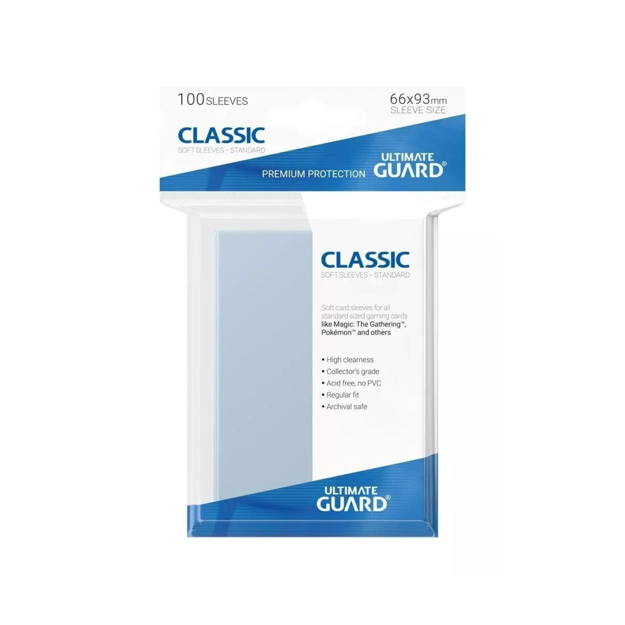 Ultimate Guard Standard Classic Clear Deck Protector Card Soft Sleeves