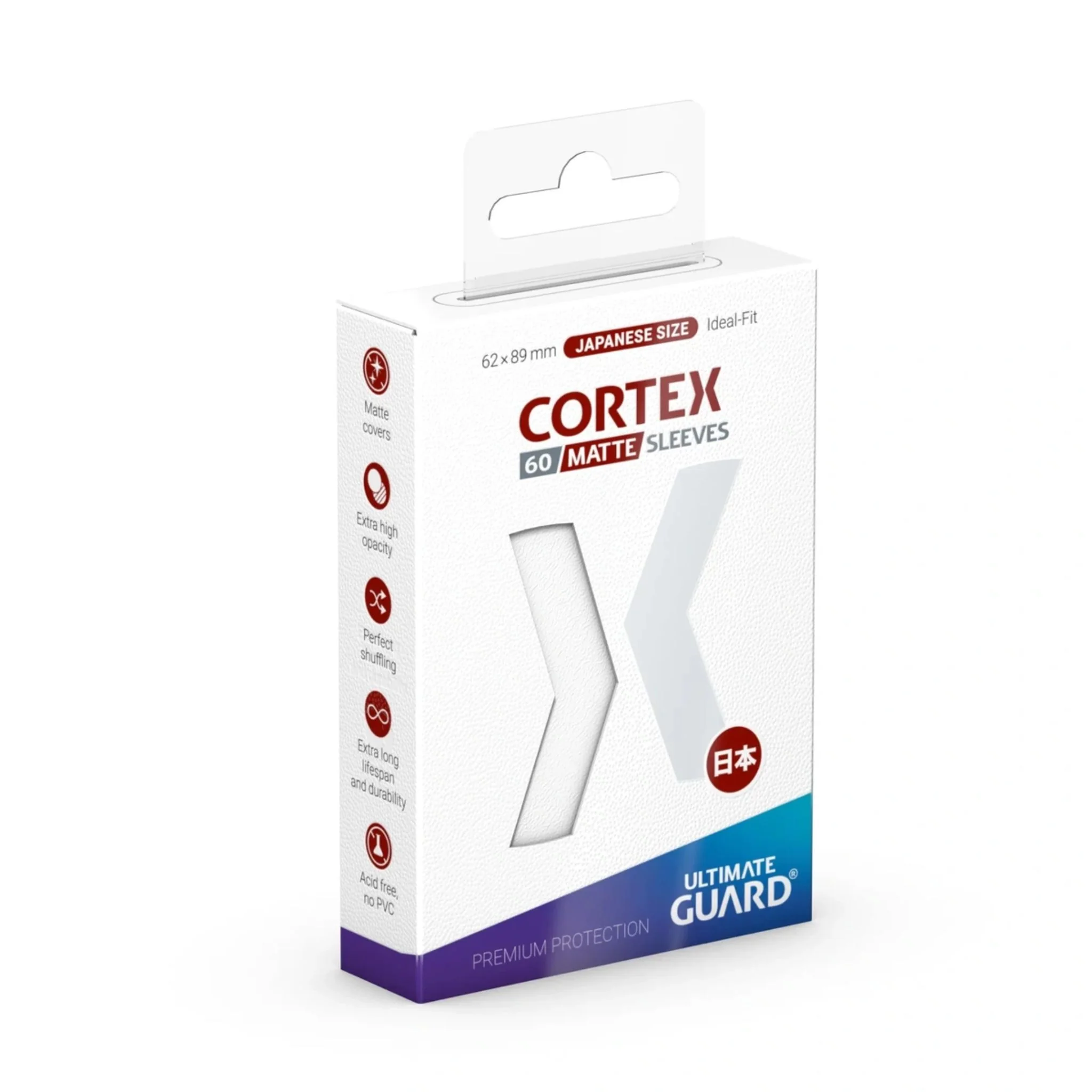 Ultimate Guard Japanese Cortex Matte White Deck Protector Card Sleeves