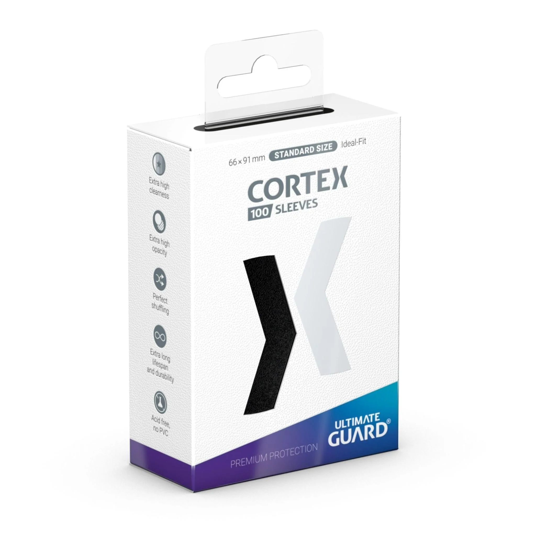 Ultimate Guard Standard Cortex Glossy Black Deck Protector Card Sleeves