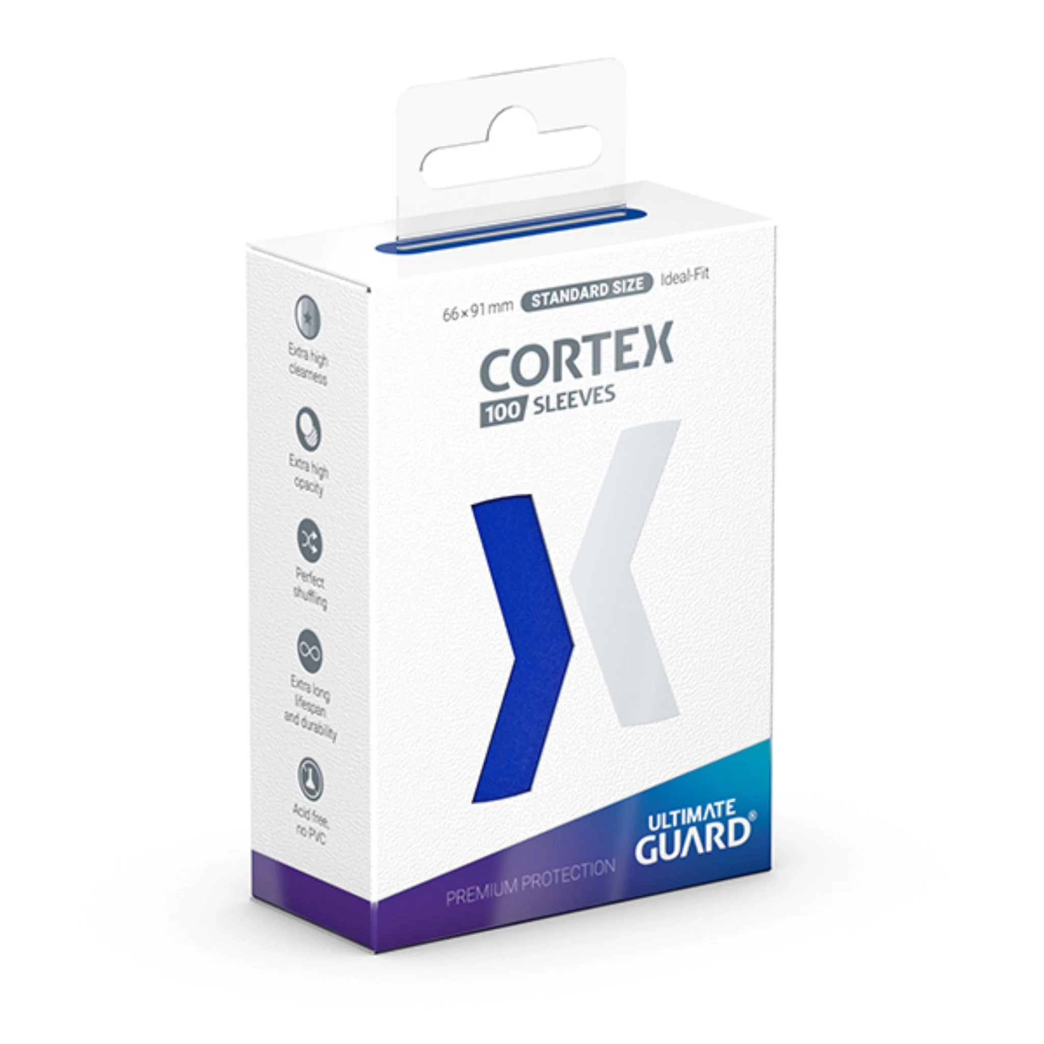 Ultimate Guard Standard Cortex Glossy Blue Deck Protector Card Sleeves