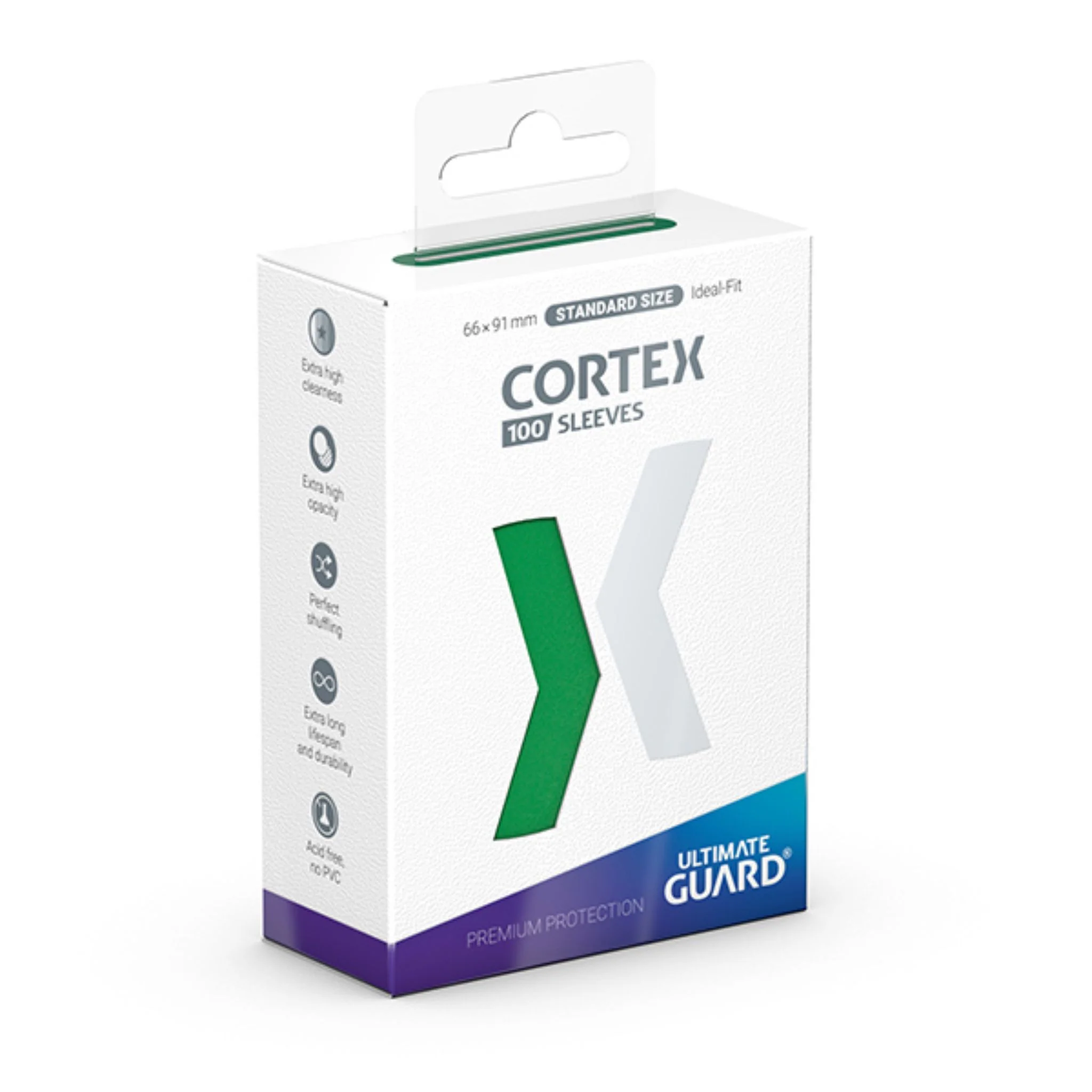 Ultimate Guard Standard Cortex Glossy Green Deck Protector Card Sleeves