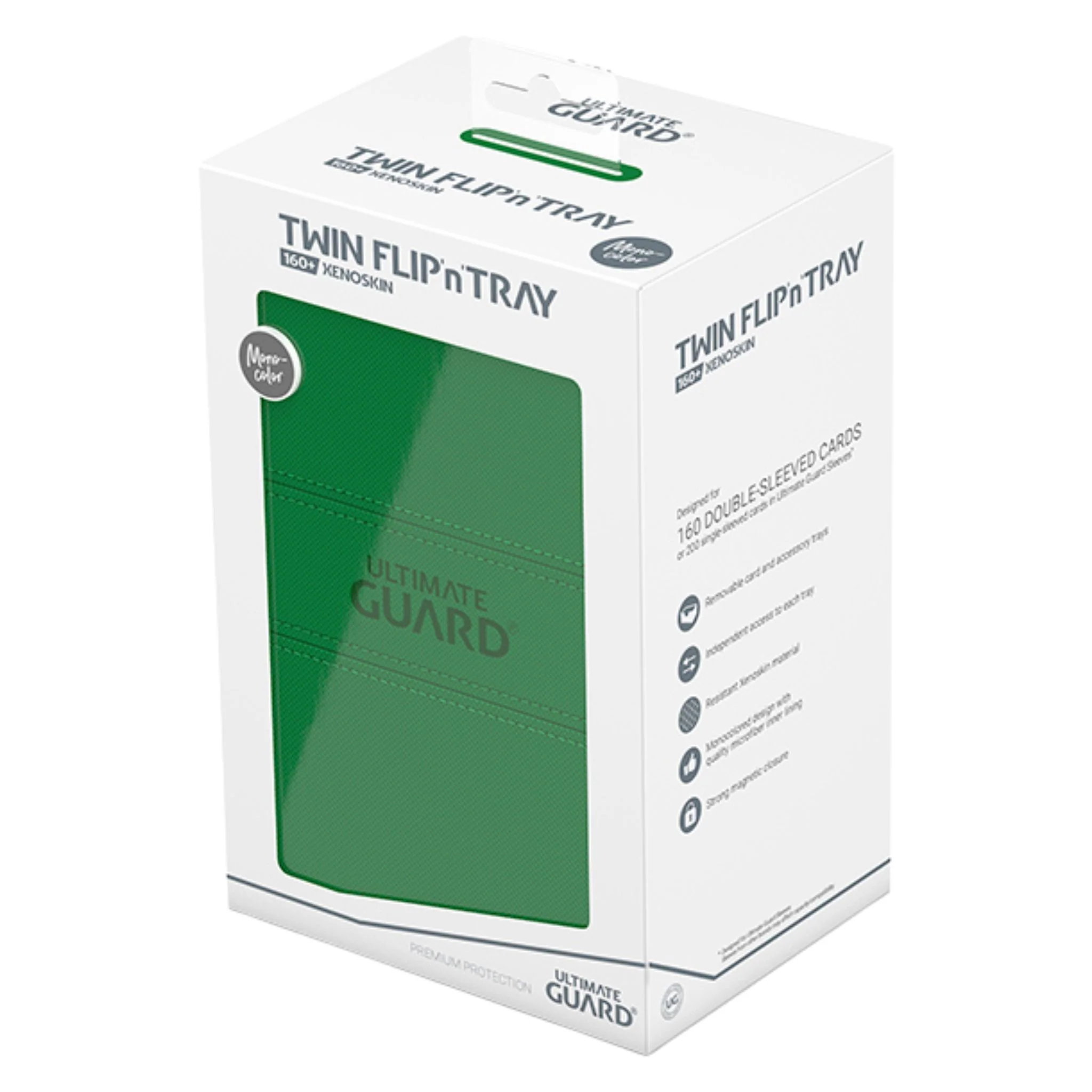 Ultimate Guard Standard 160+ Green Twin Flip n Tray