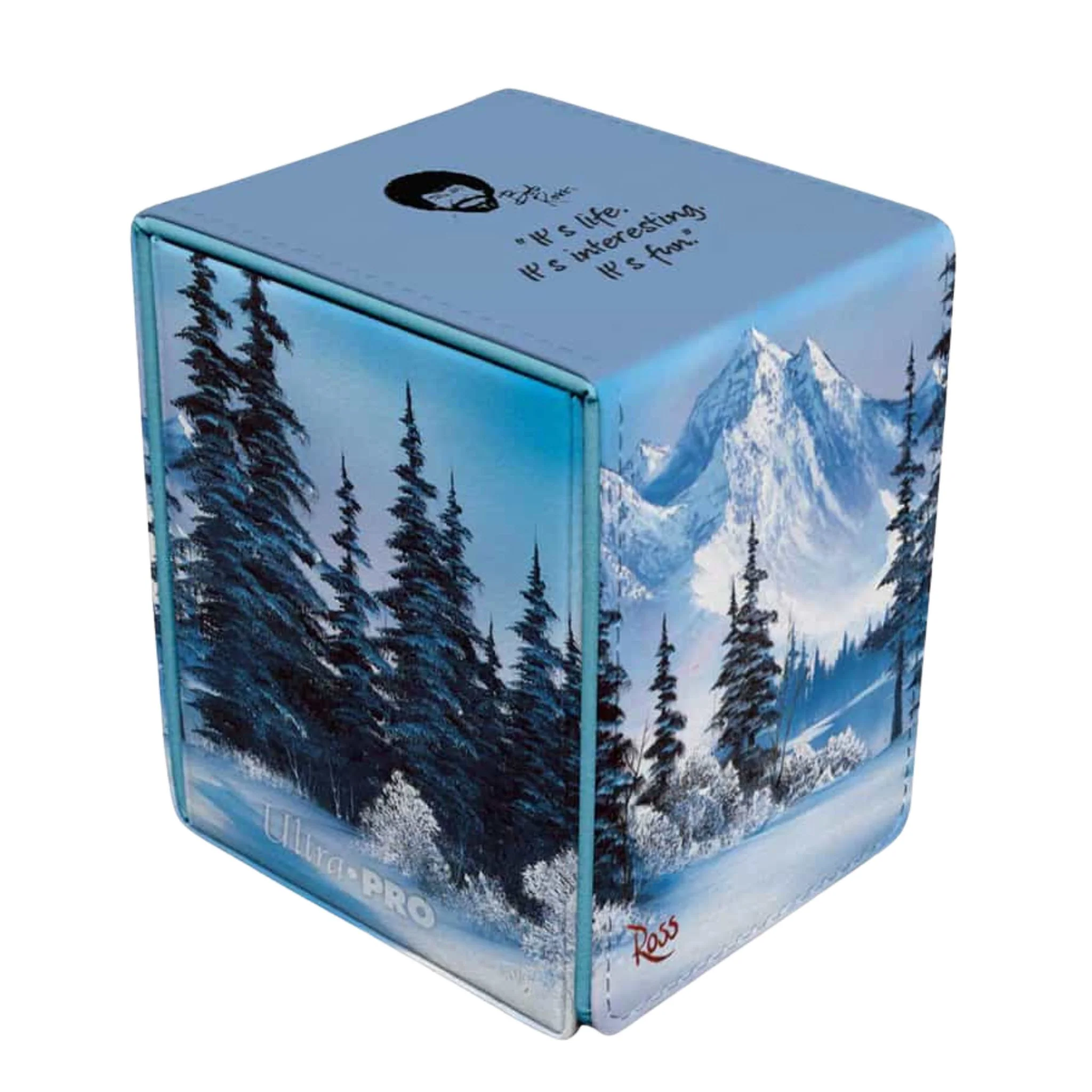 Ultra Pro Alcove Flip 100+ Bob Ross Winter Paradise Deck Box