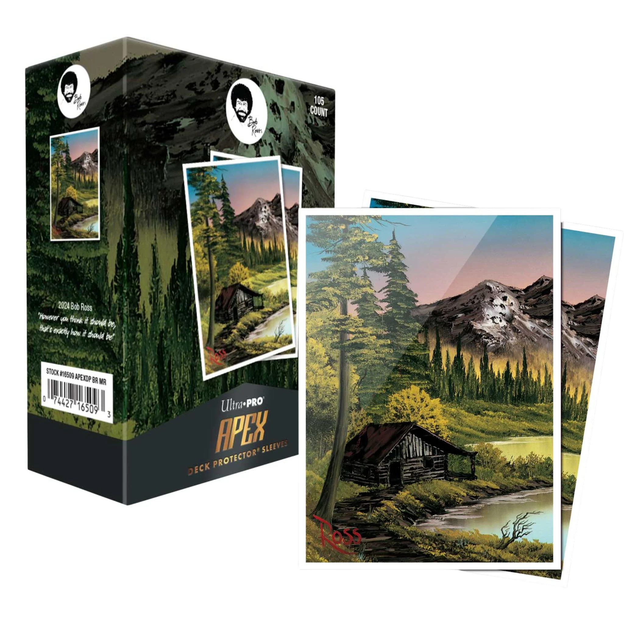 Ultra Pro Apex Bob Ross Mountain Retreat Deck Protector Card Sleeves