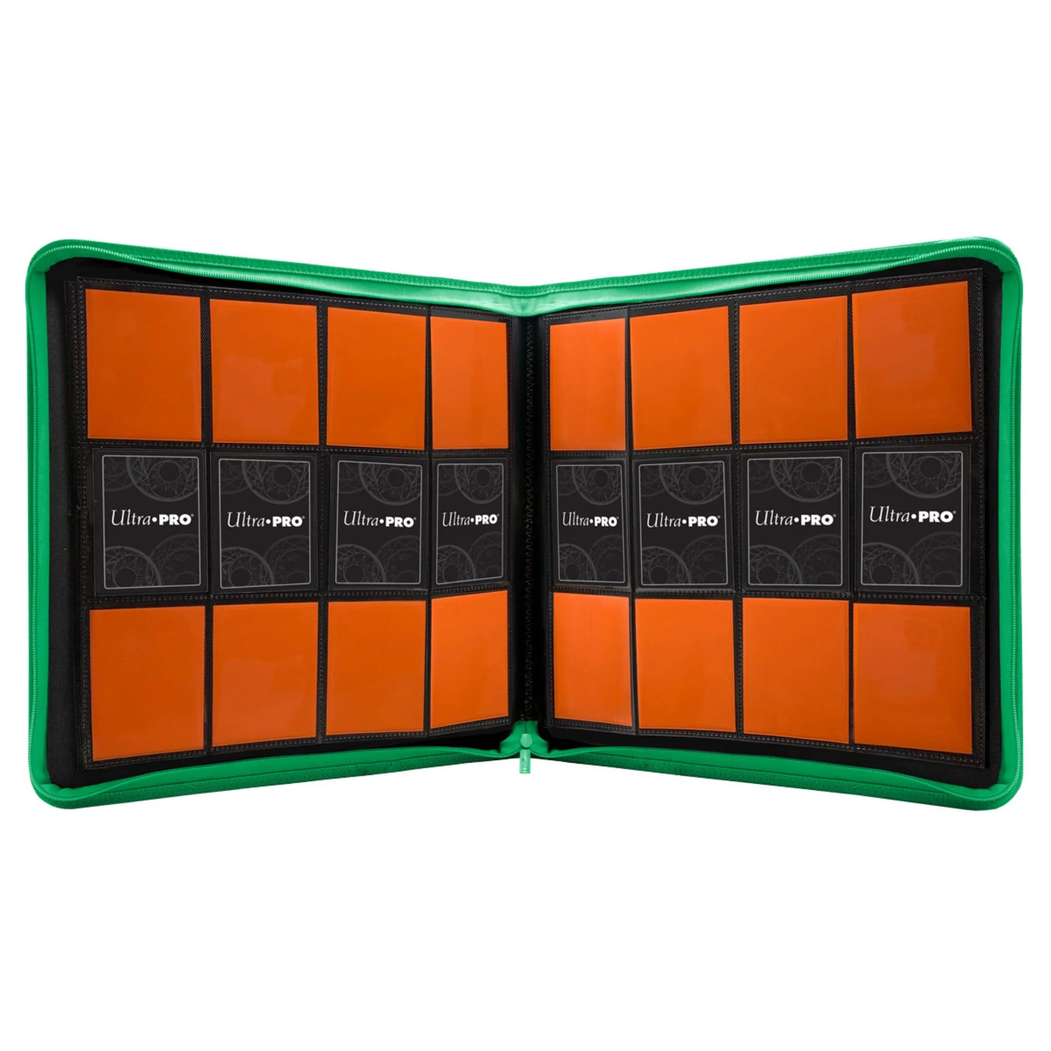 Ultra Pro Standard Pro 12 Pocket Green Zippered Card Binder