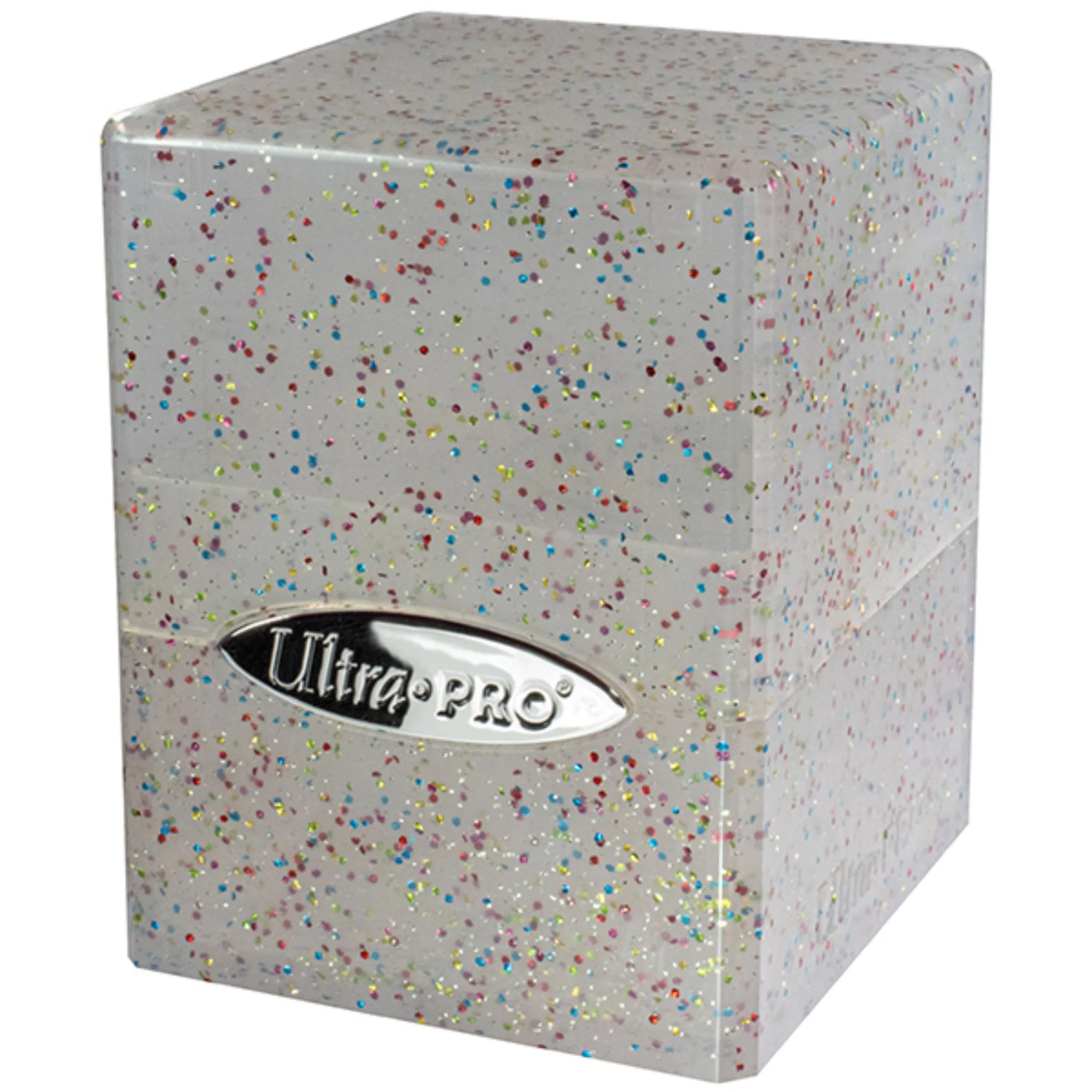 Ultra Pro Standard 100+ Satin Clear Glitter Cube Deck Box